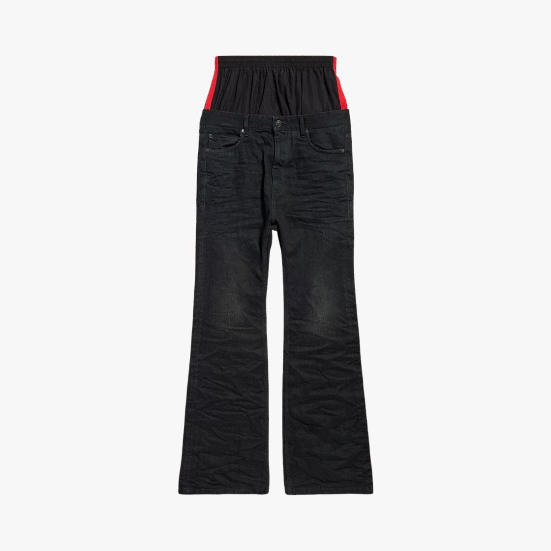 Balenciaga o1srvl11e0426 Layered Jeans in Black Size US 32 / EU 48 - 1 Thumbnail