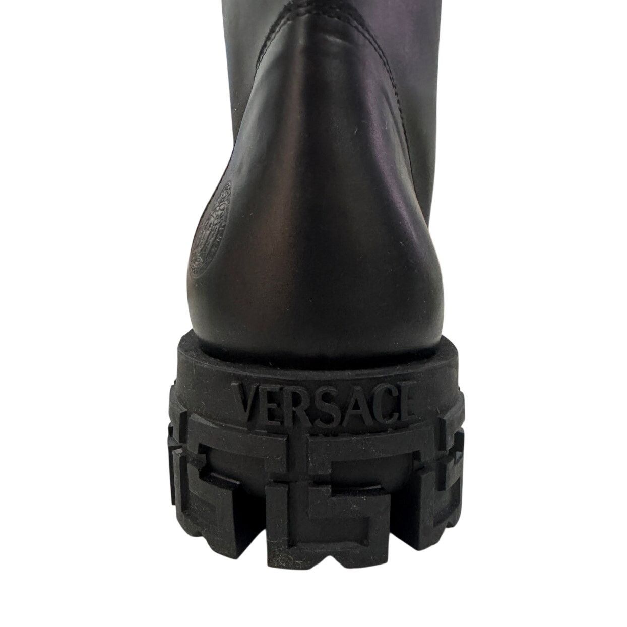 Versace *DS26 VERSACE Men's Leather Motorcycle Boots Size IT43/US10 Size US 10 / EU 43 - 8 Thumbnail