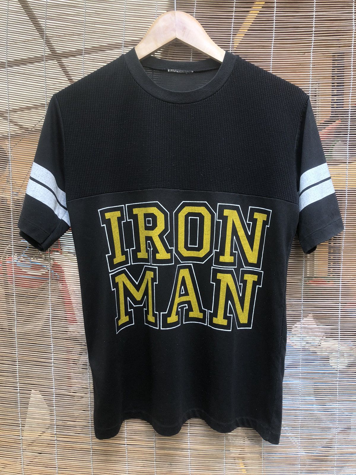 image of Marvel Comics x Vintage Marvel Ironman Connect Fabric in Black, Men's (Size Small)