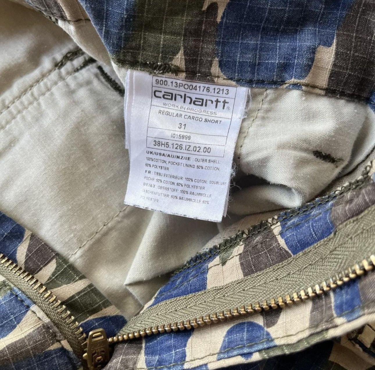 Carhartt Wip Carhartt Blue Camo Shorts Size US 31 - 4 Thumbnail