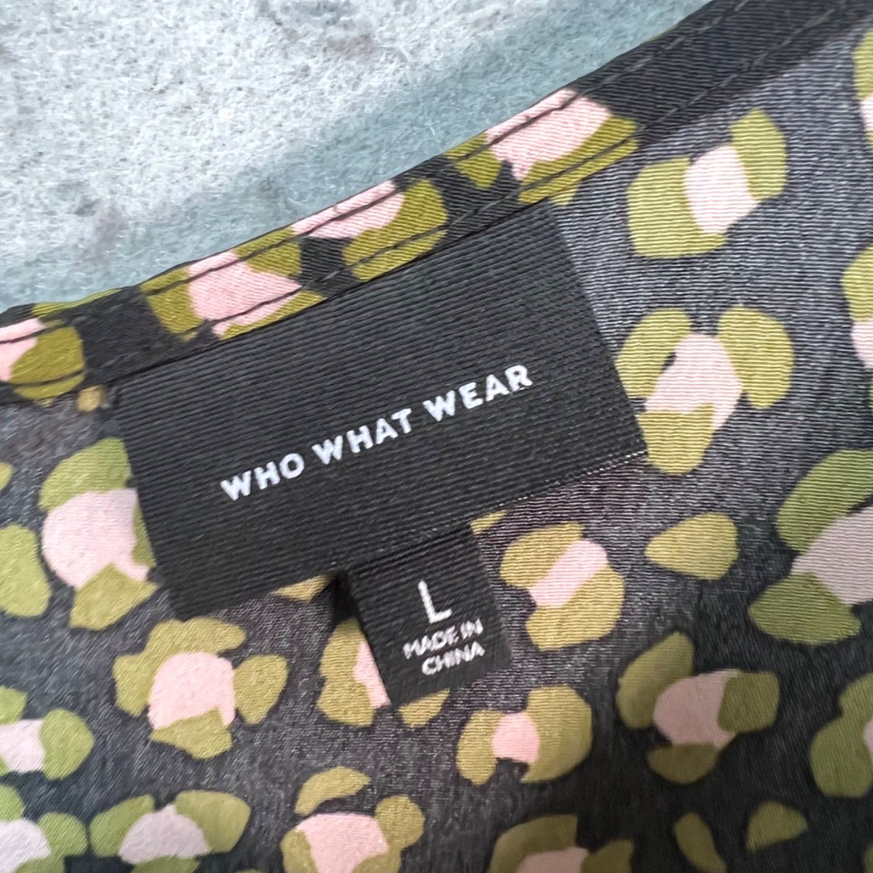 Vintage Who What Wear Womens Large Black Floral Midi Dress Flutter Sleeves Size L / US 10 / IT 46 - 3 Thumbnail