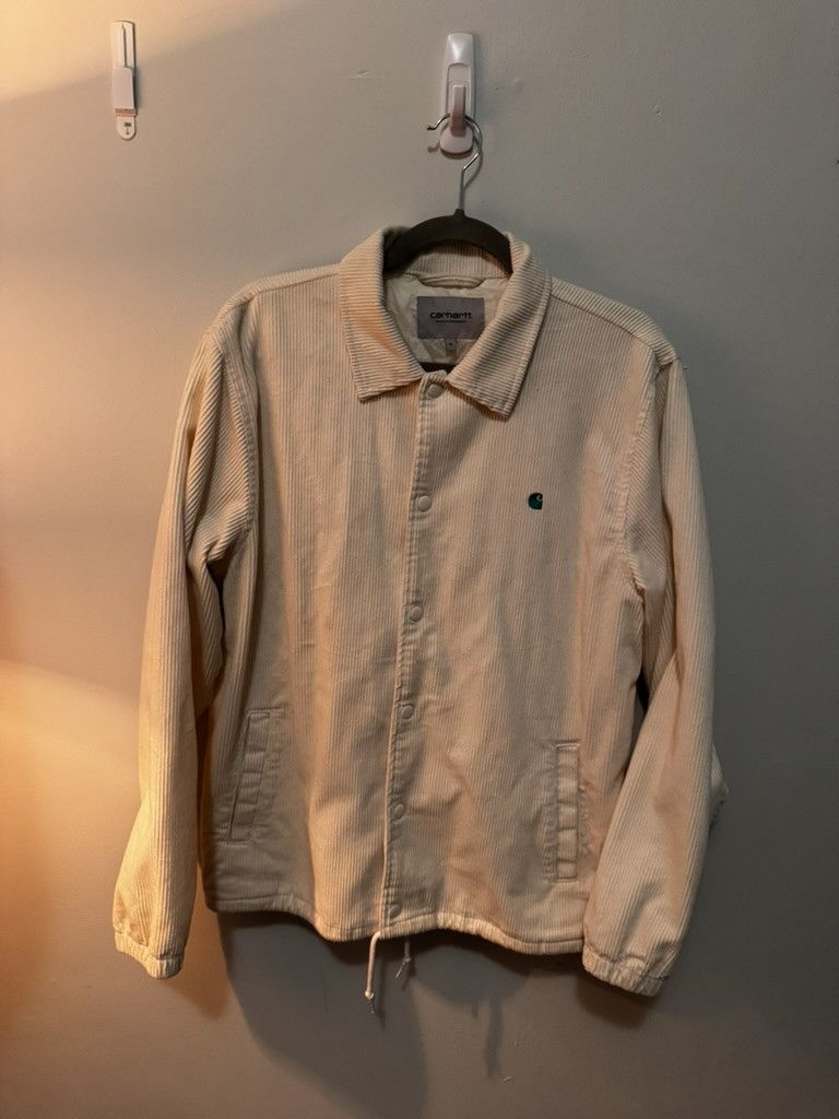 Carhartt Wip Carhartt WIP White Corduroy Jacket Size US L / EU 52-54 / 3 - 1 Thumbnail
