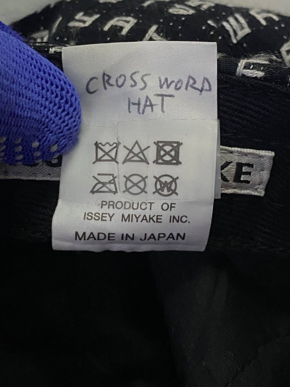Issey Miyake Rare🔥2000s Issey Miyake Black Jacquard 5 Panel Hat Size ONE SIZE - 11 Thumbnail
