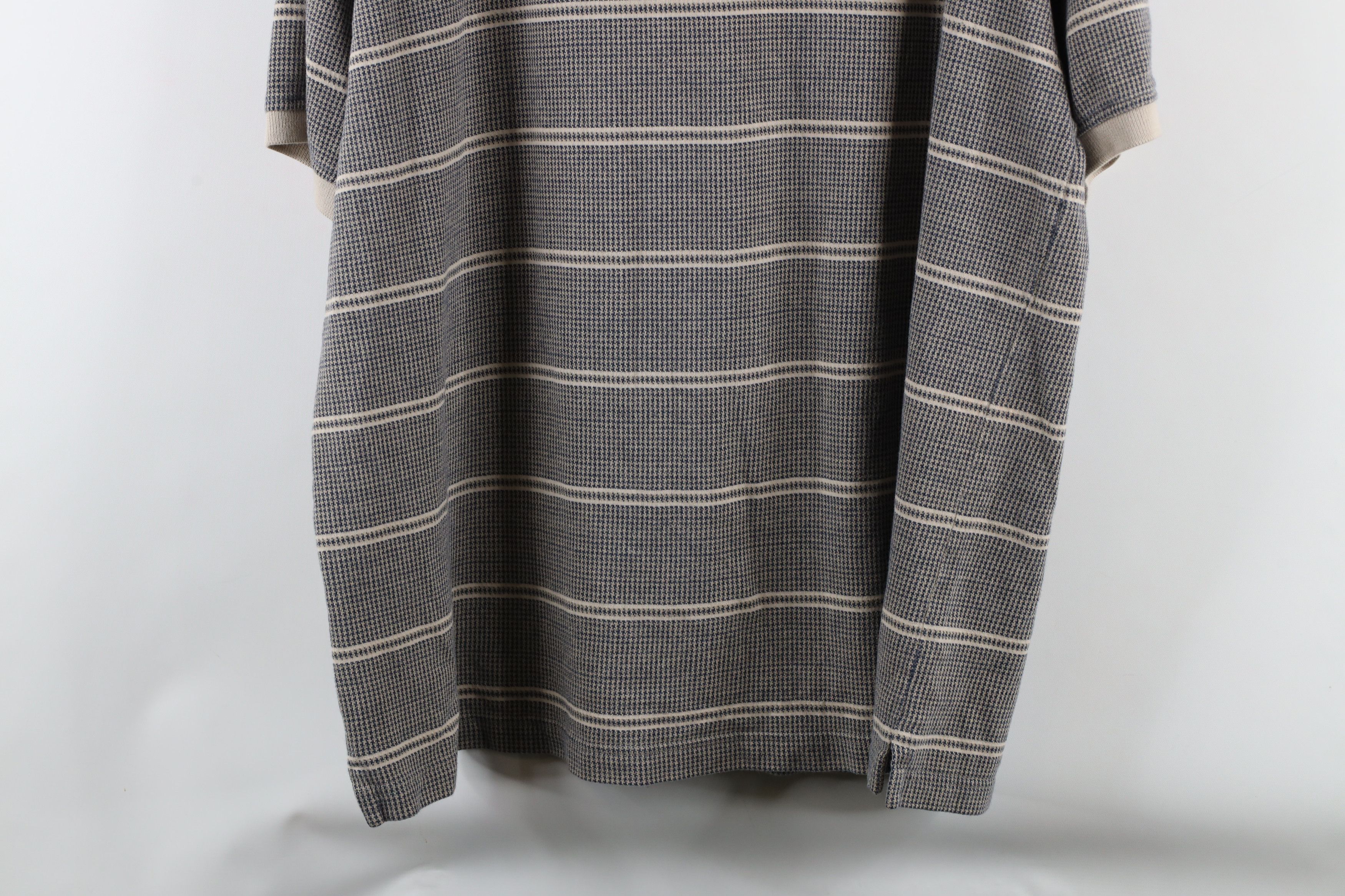 Vintage Vintage 90s Streetwear Houndstooth Knit Collared Polo Shirt Size US XL / EU 56 / 4 - 7 Thumbnail