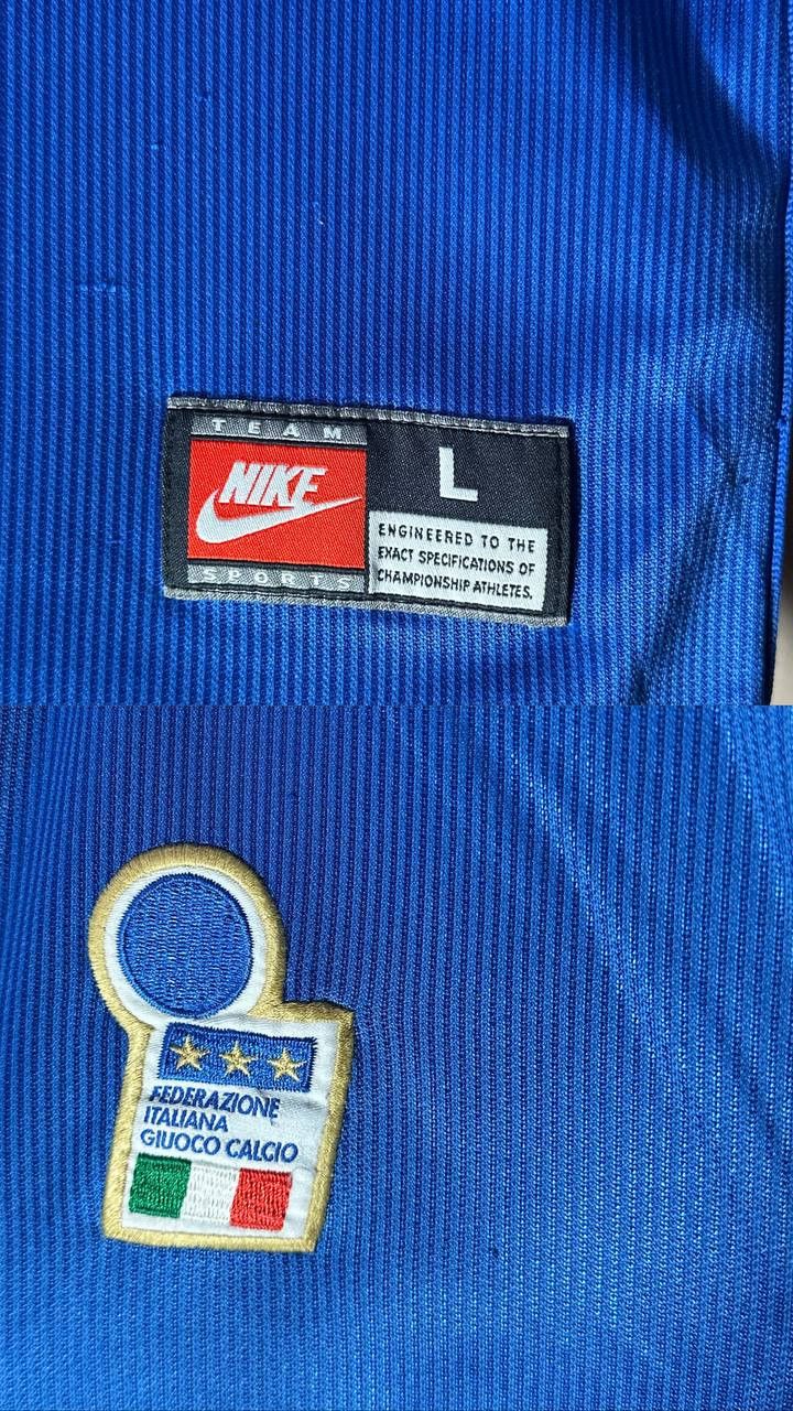 Nike ITALY 1998 Home BAGGIO Nike Football Jersey Shirt Young L Size US XS / EU 42 / 0 - 4 Thumbnail