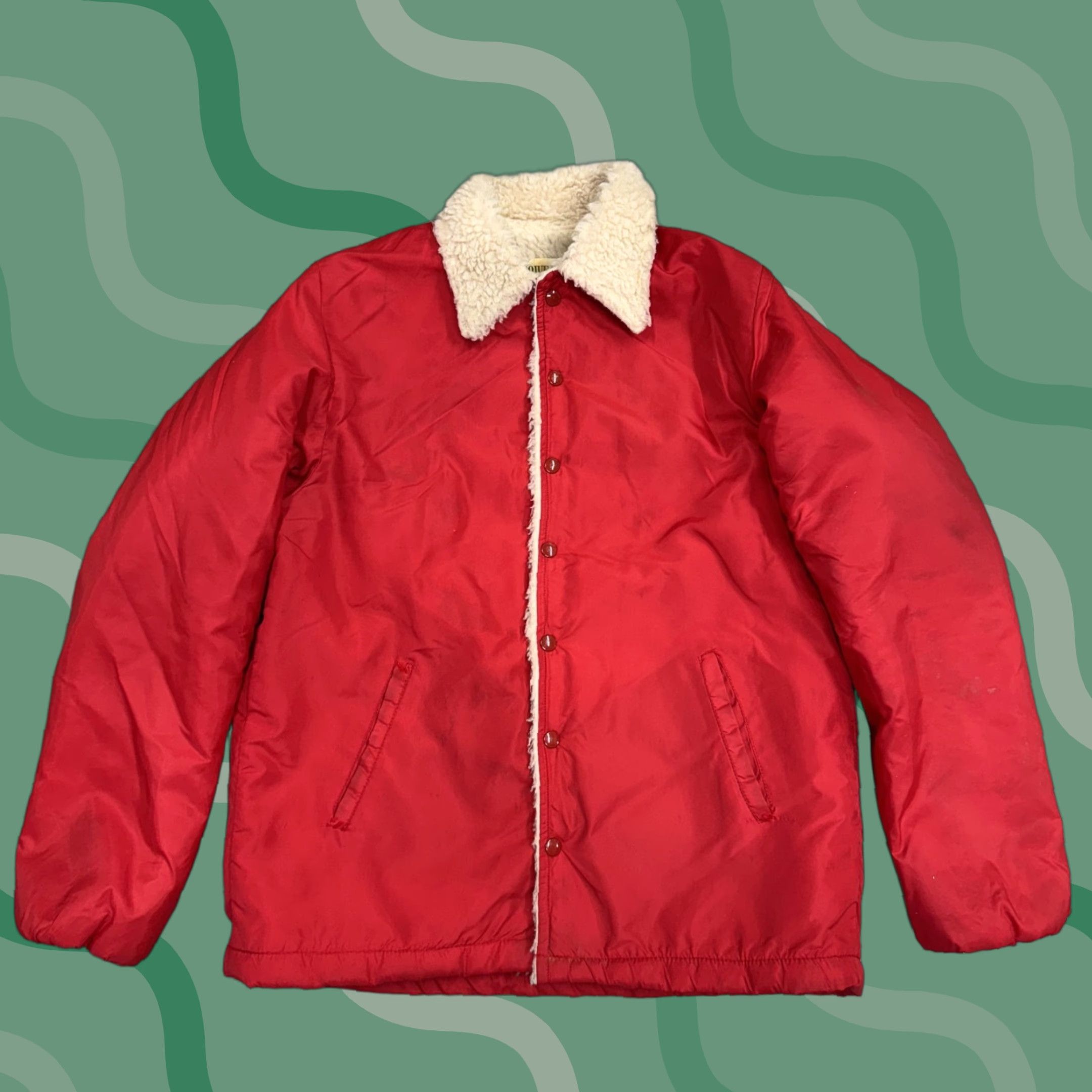 Vintage VINTAGE Howe Athletic Apparel Jacket Mens Medium Red Sherpa Lined Insulated Size US M / EU 48-50 / 2 - 1 Thumbnail