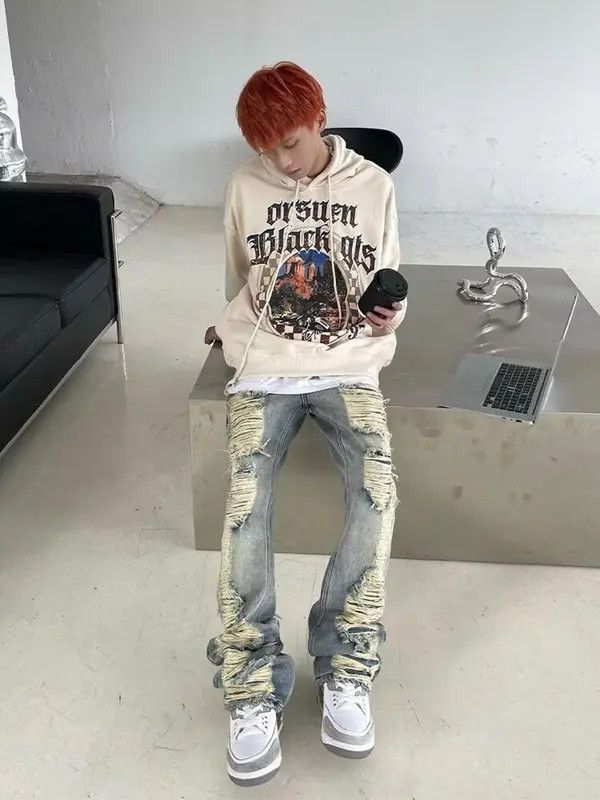 Other Distressed Washed Denim Jeans Size US 33 - 8 Thumbnail