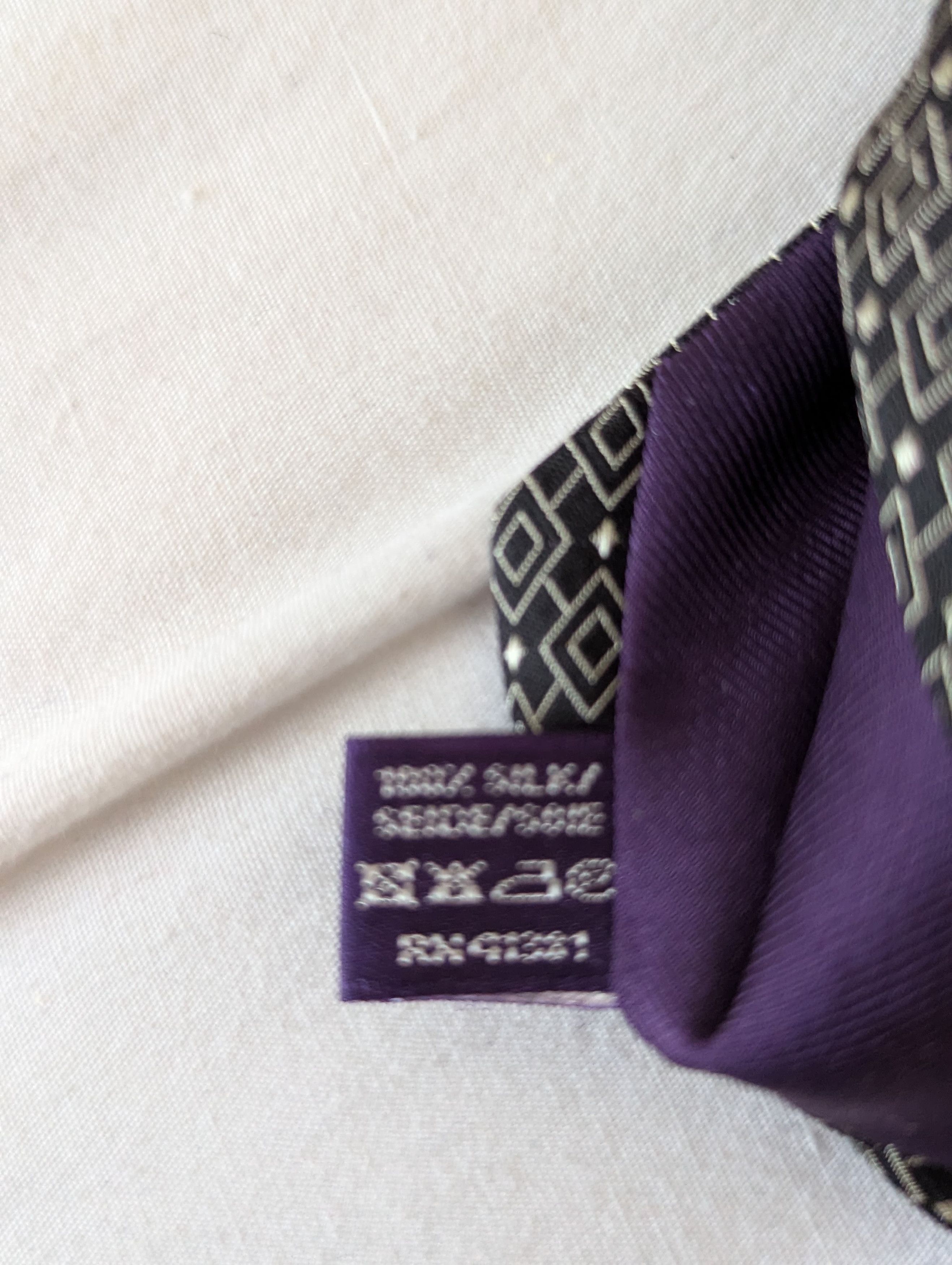 Ralph Lauren Purple Label Black & Gray Tie Size ONE SIZE - 4 Thumbnail