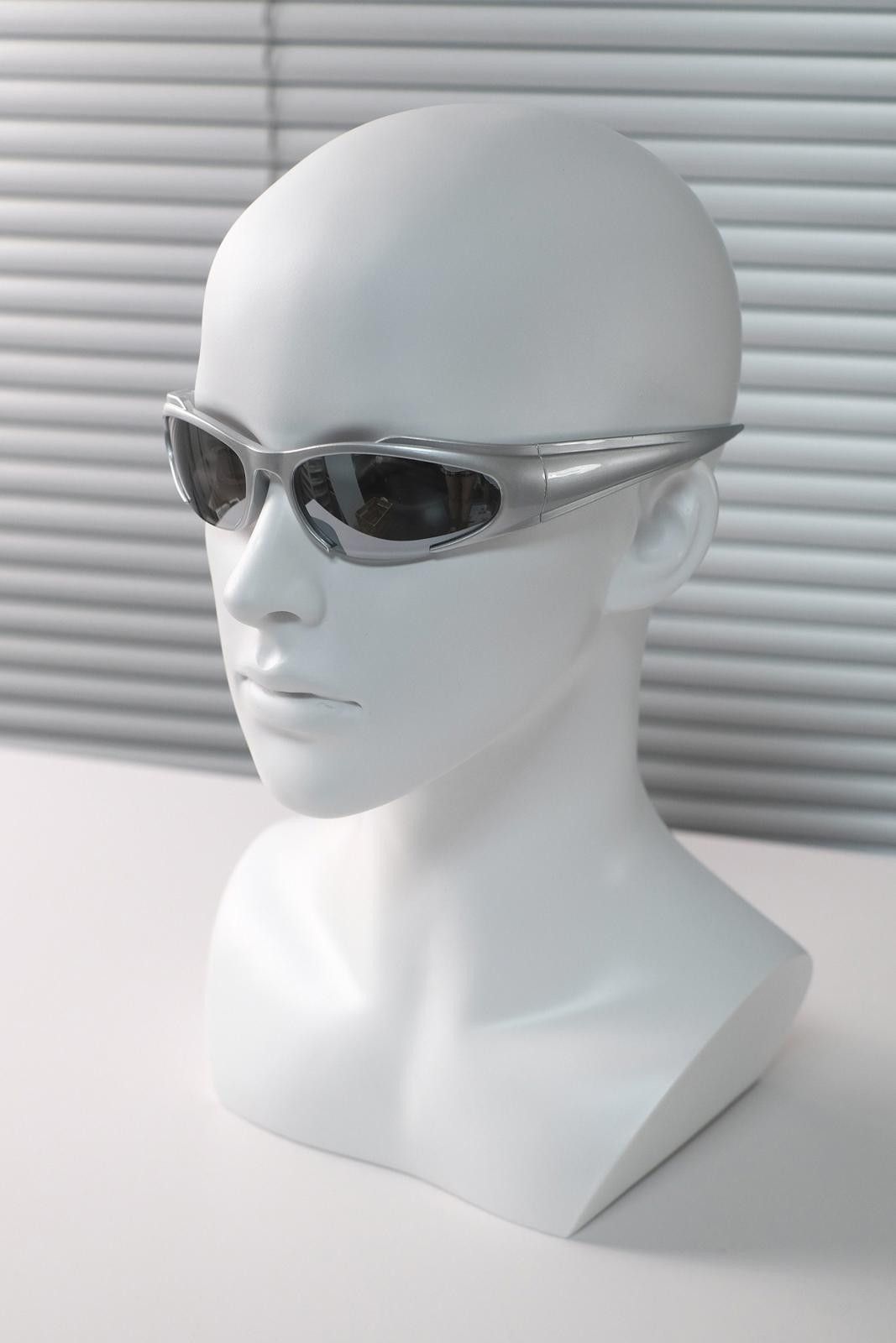 Other Rare Y2k Vtg Futuristic Cat Eye Sliver Sunglasses Unisex OS Size ONE SIZE - 3 Thumbnail