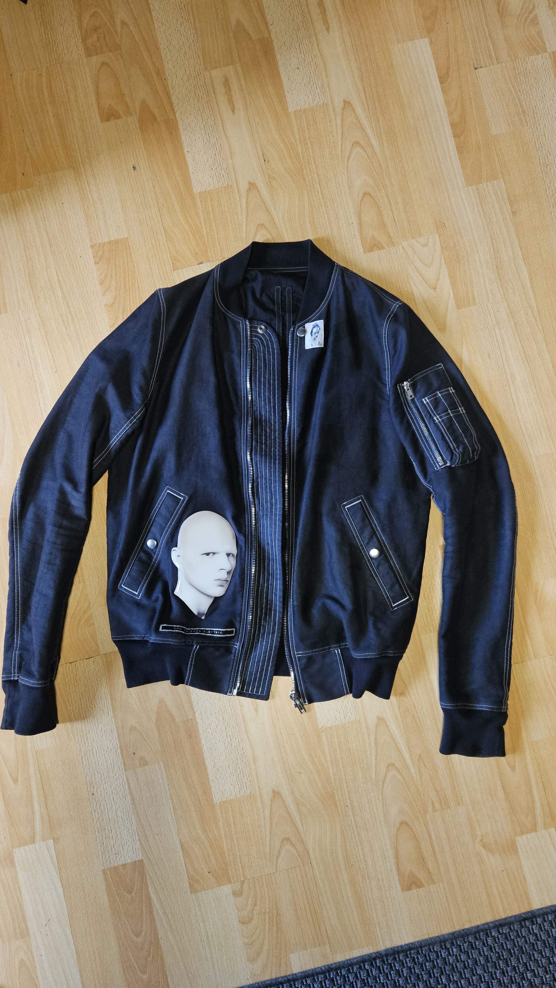 Rick Owens NEW Rick Owens Cyclops Men's Leather Raglan Bomber