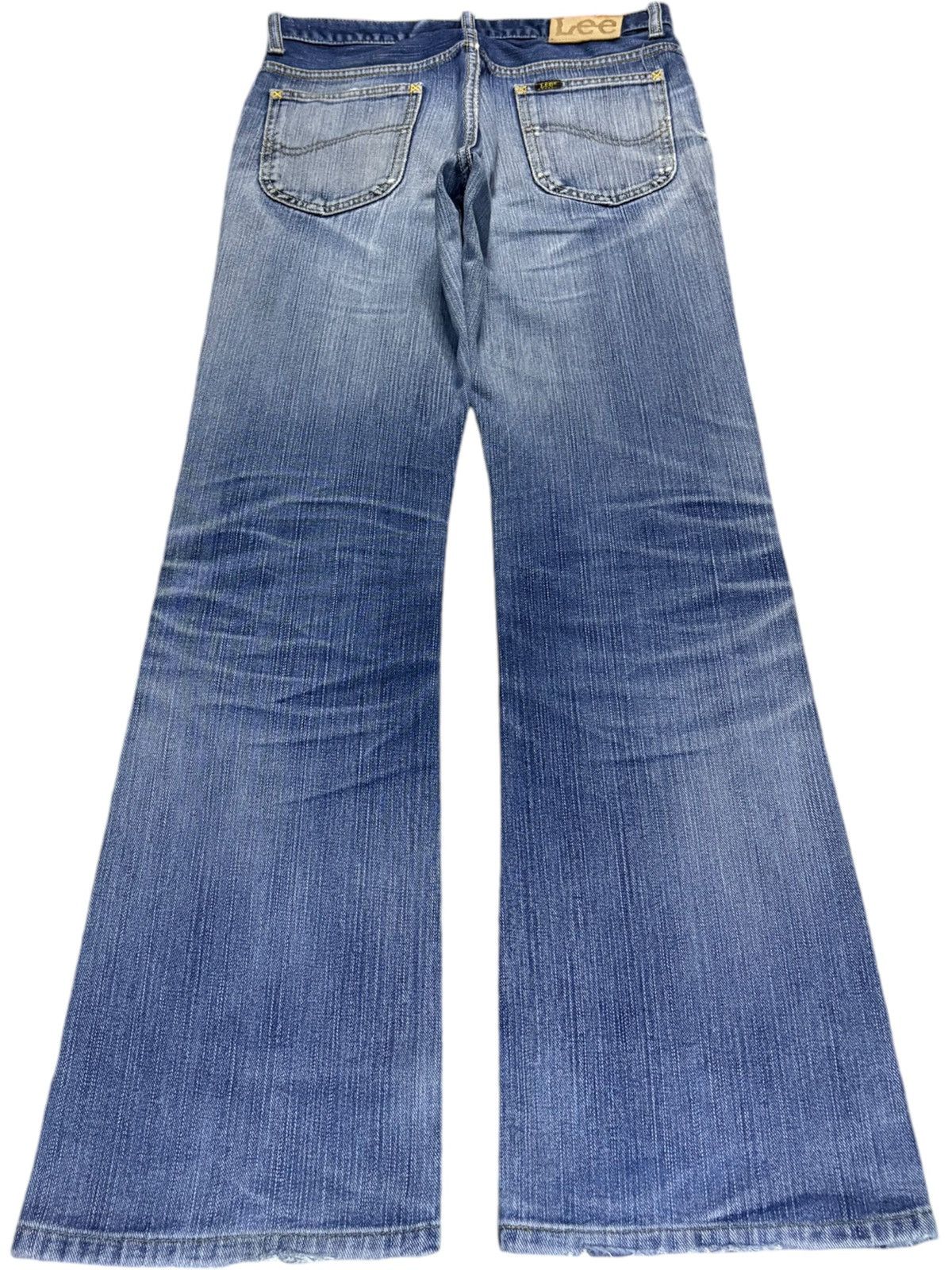 Lee Vintage Lee Faded Wash Distressed Flare Jeans Size US 31 - 2 Thumbnail