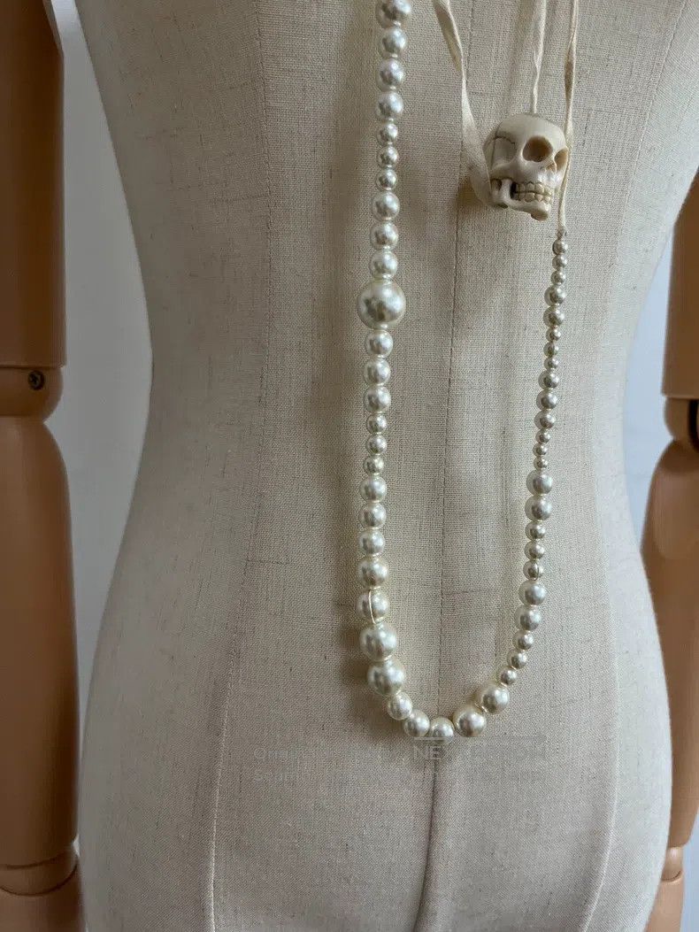 Ann Demeulemeester Ann Demeulemeester Skull Pearl Necklace Size ONE SIZE - 3 Thumbnail