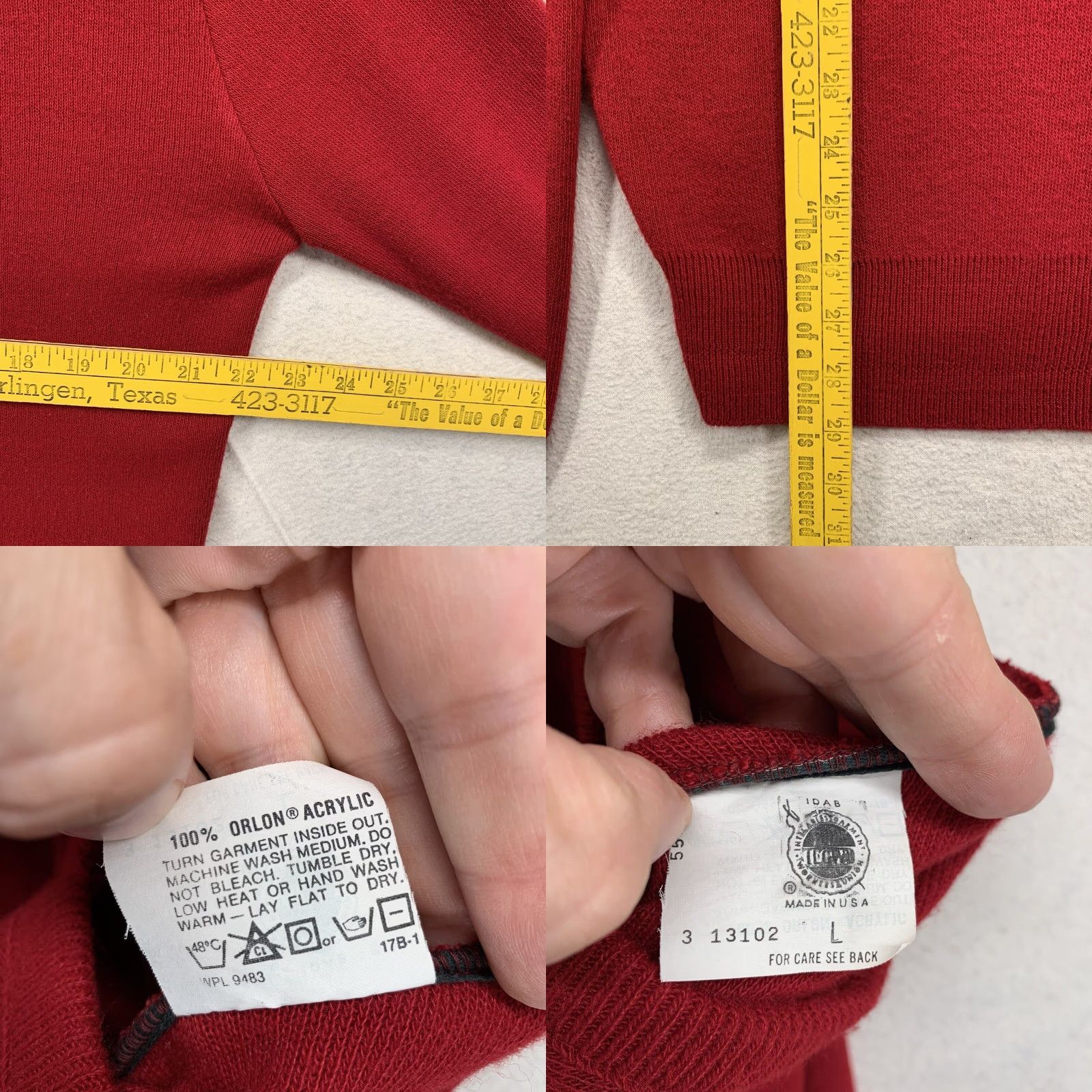 Vintage VINTAGE Robert Bruce Mens Jumper L V-Neck Knit Red 70s 80s 90s Retro Golf USA Pullover Solid Long Sleeve Light Weight Size US L / EU 52-54 / 3 - 9 Thumbnail