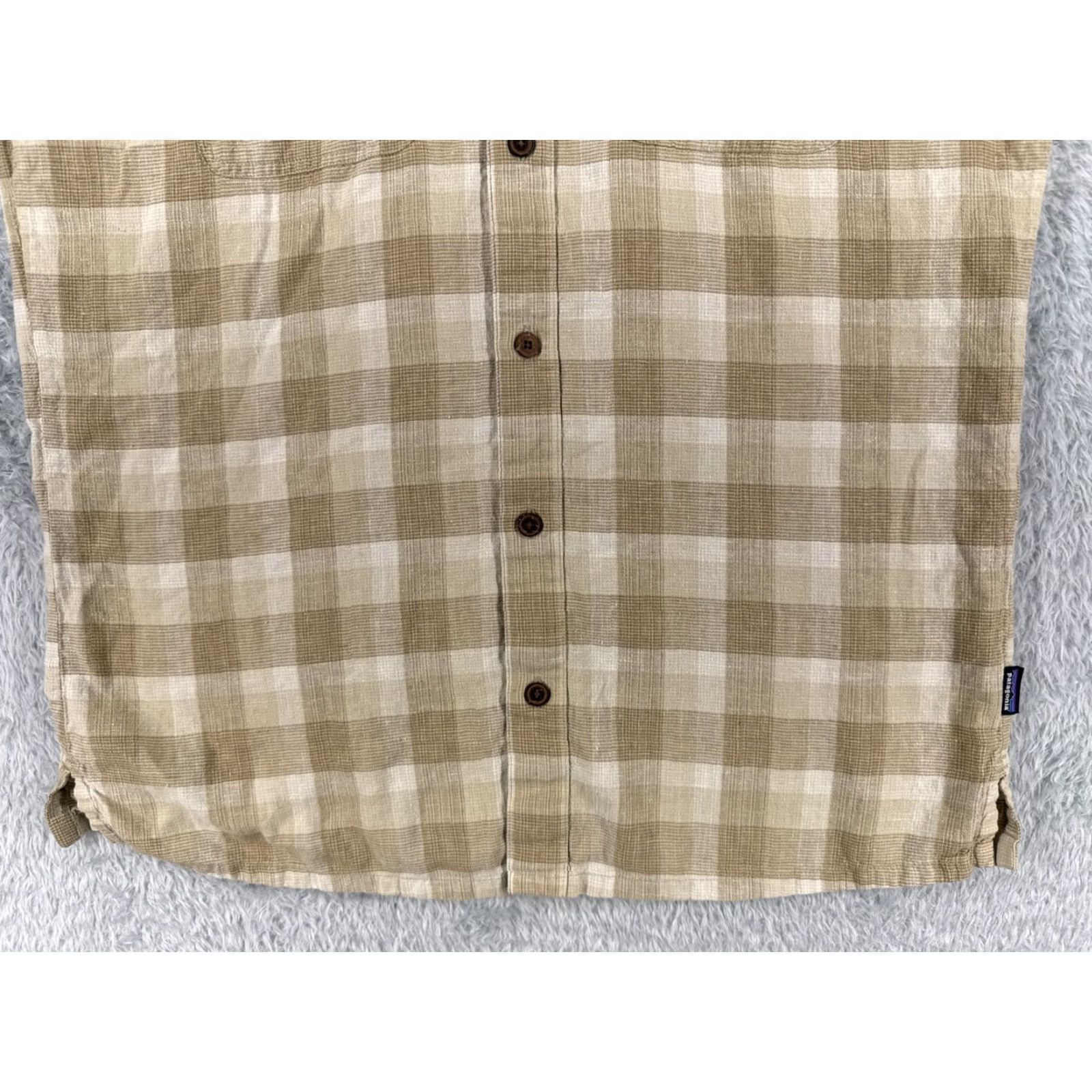 Patagonia VINTAGE Patagonia Shirt Adult Medium Beige Plaid Hemp Button-Up Pocket Size US M / EU 48-50 / 2 - 5 Thumbnail