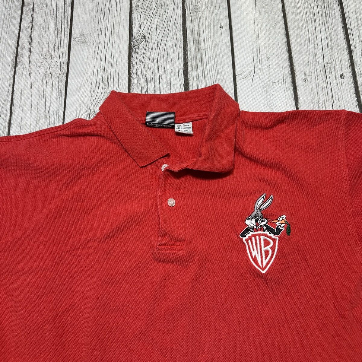 Vintage × Warner Bros Vintage Bugs Bunny polo shirt Size US L / EU 52-54 / 3 - 3 Thumbnail