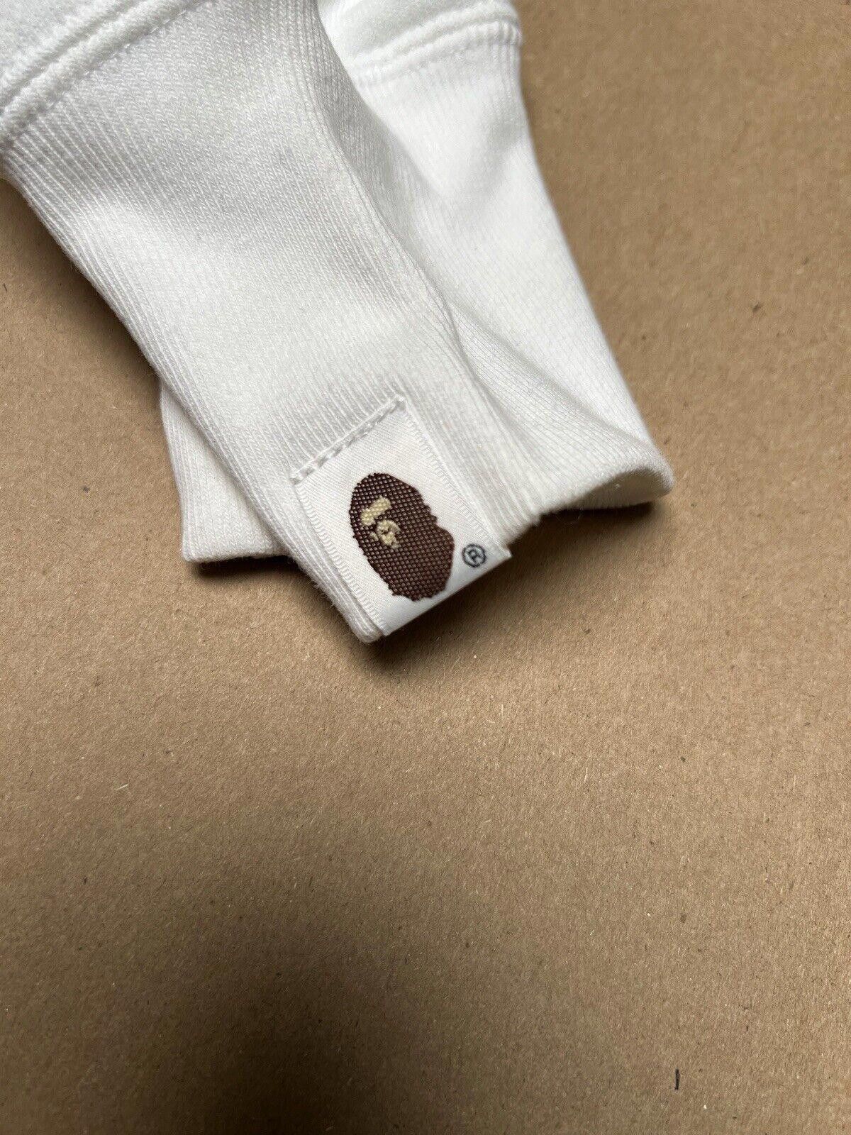 Bape A Bathing Ape BAPE FLAME Fire Logo Zip up hoodie Sz XL White Size US XL / EU 56 / 4 - 7 Thumbnail