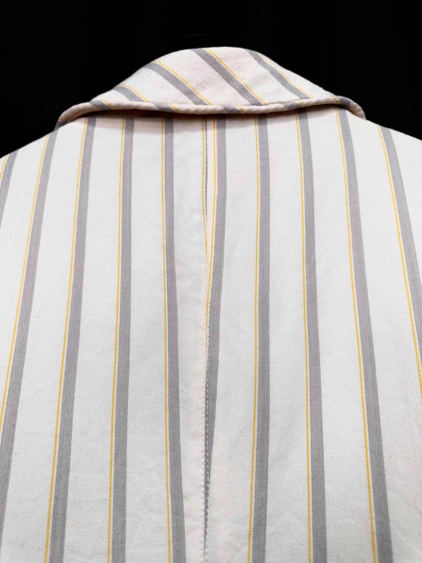 Paul Harnden Shoemakers Paul Harnden Striped Wool Short Jacket Lavender-Cream Size XS / US 0-2 / IT 36-38 - 3 Thumbnail