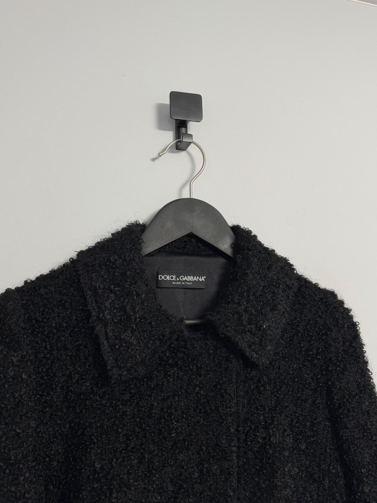 Dolce & Gabbana Dolce & Gabbana Black Boucle Wool Mohair Coat Jacket IT42 Size M / US 6-8 / IT 42-44 - 2 Thumbnail