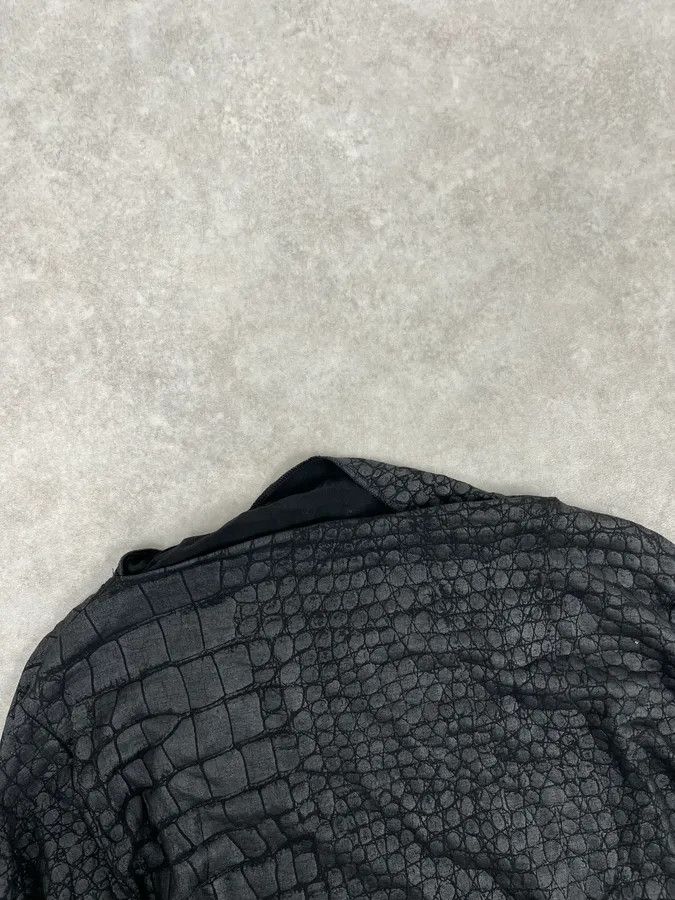Roberto Cavalli 1990s Roberto Cavalli Black Crocodile Effect Longsleeve Size XS / US 0-2 / IT 36-38 - 6 Thumbnail