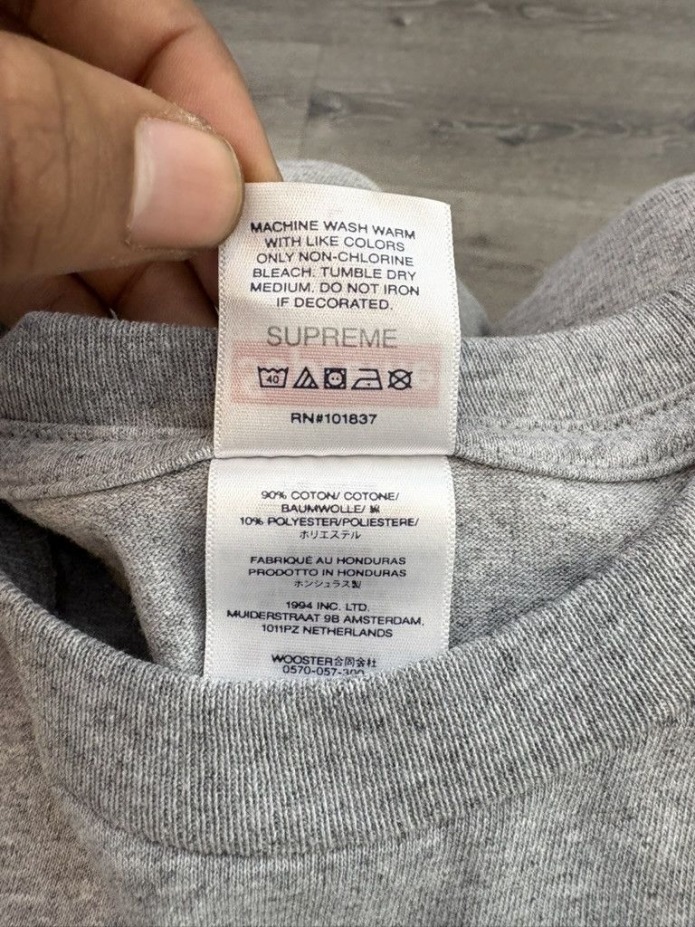 Supreme Supreme x Thrasher "Cross" Tee (Heather Grey) Size US L / EU 52-54 / 3 - 4 Thumbnail