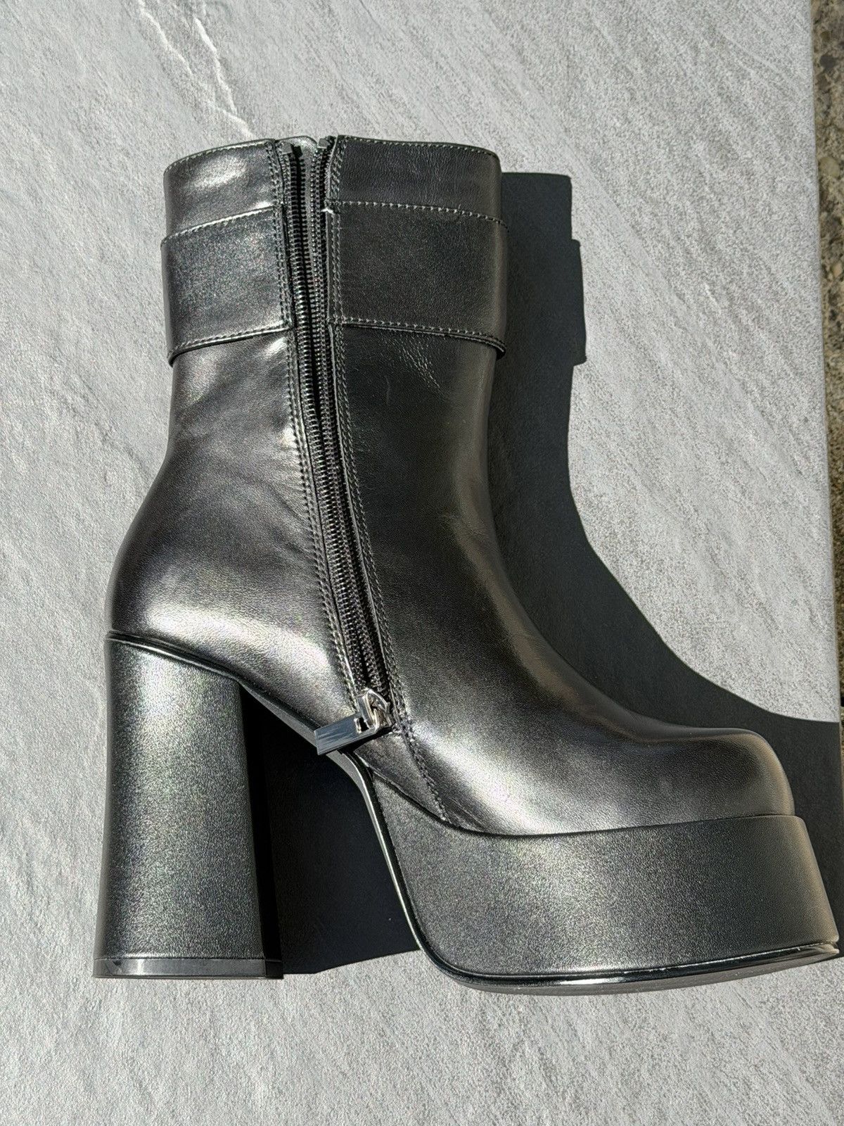 Steve Madden STEVE MADDEN |NO BOX| Siren Platform Leather Boots SCRATCHES Size US 8 / IT 38 - 10 Thumbnail