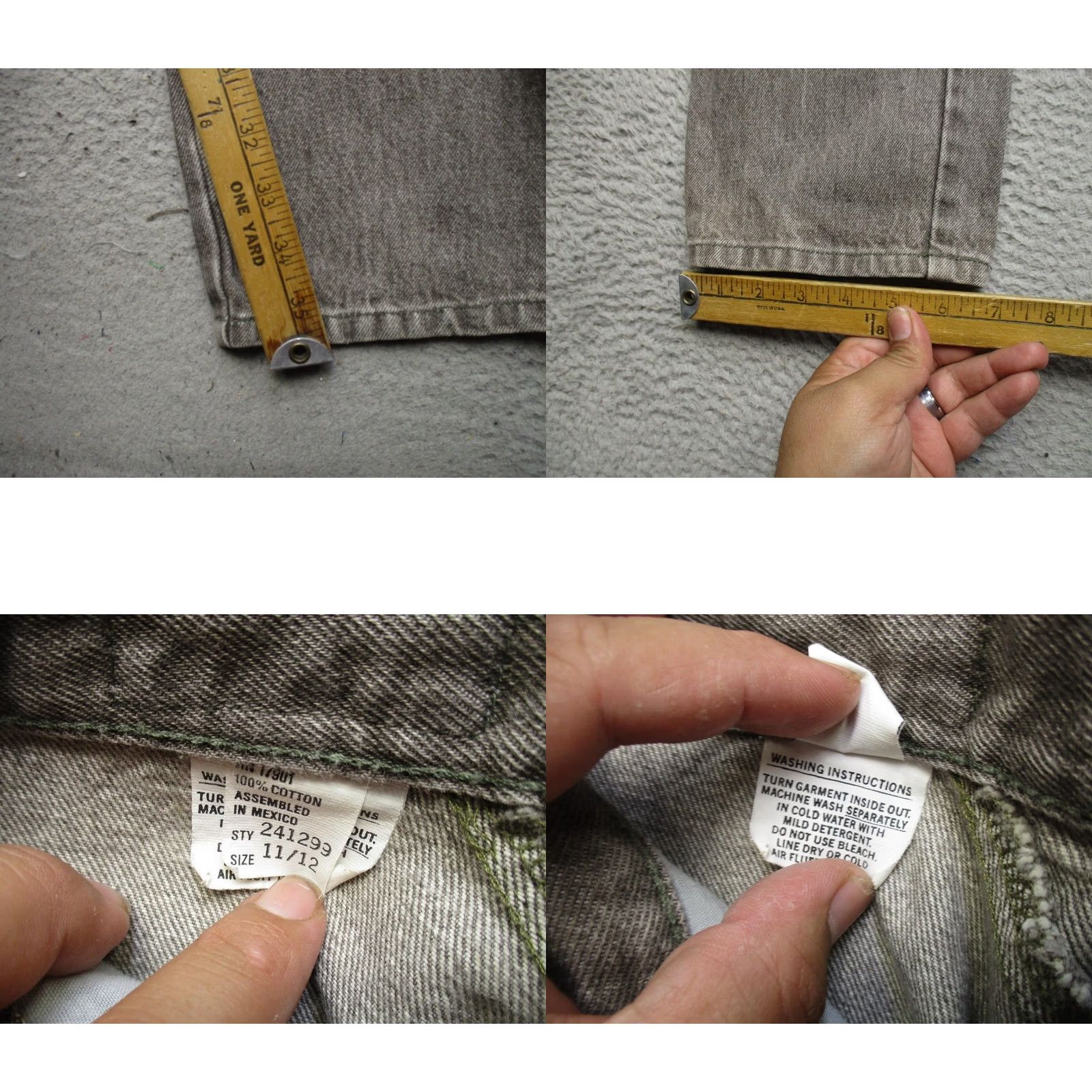 Vintage VINTAGE Ms Rocky Mountain Jeans Juniors 11/12 Gray High Rise Straight Denim Size 32" / US 10 / IT 46 - 8 Thumbnail