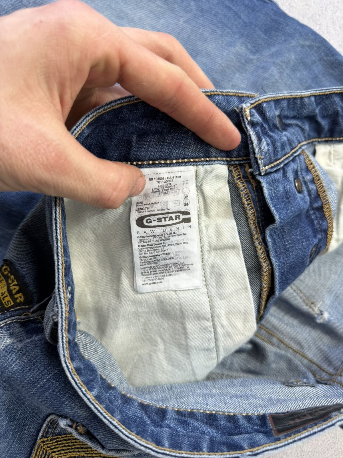 G-Star 00s G Star Tornado Mart Style Buckle Back Washed Denim Jeans Size US 32 / EU 48 - 19 Thumbnail