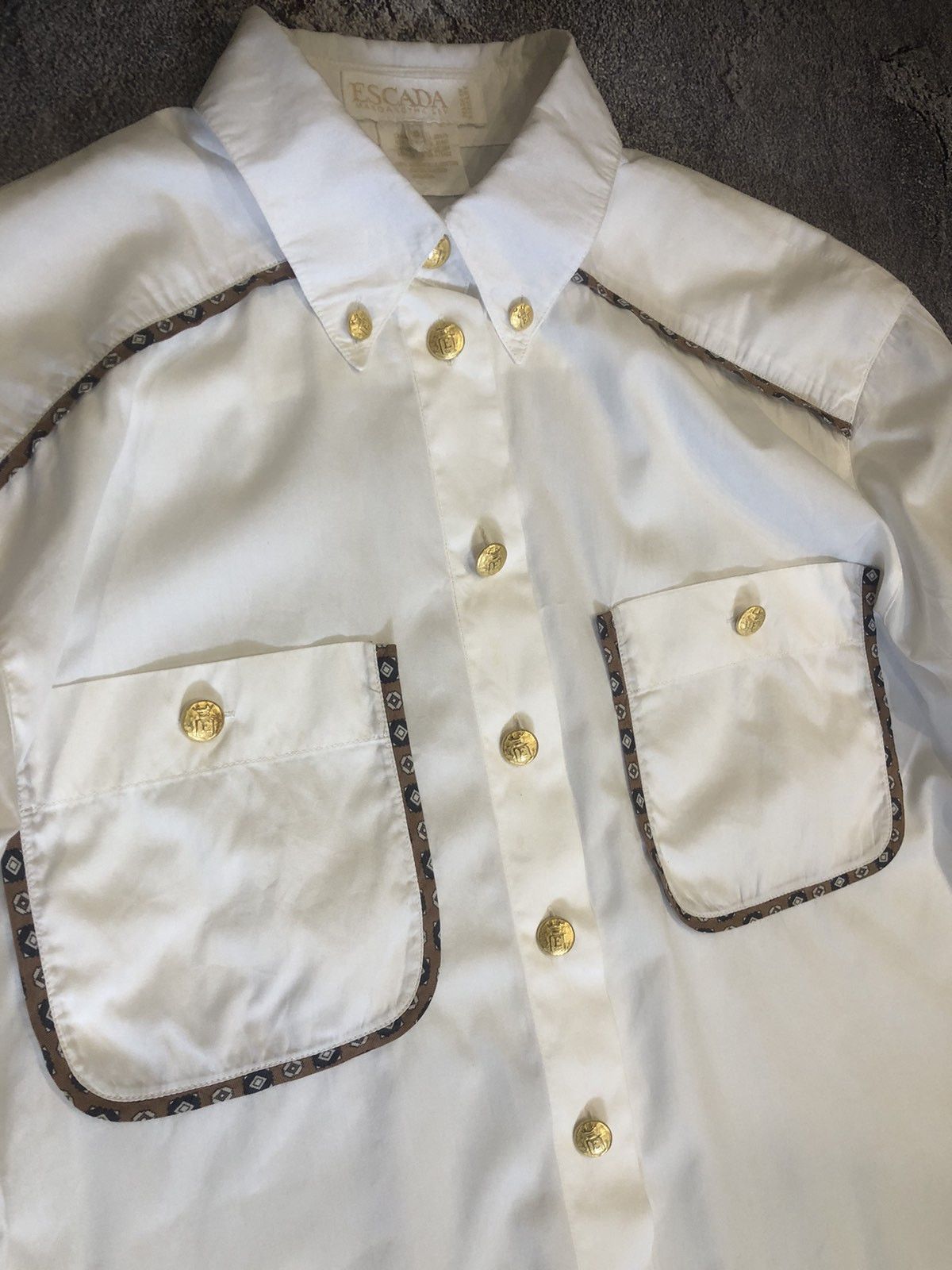 Escada Vintage Escada long sleeve shirt size 38 Size XS / US 0-2 / IT 36-38 - 2 Thumbnail