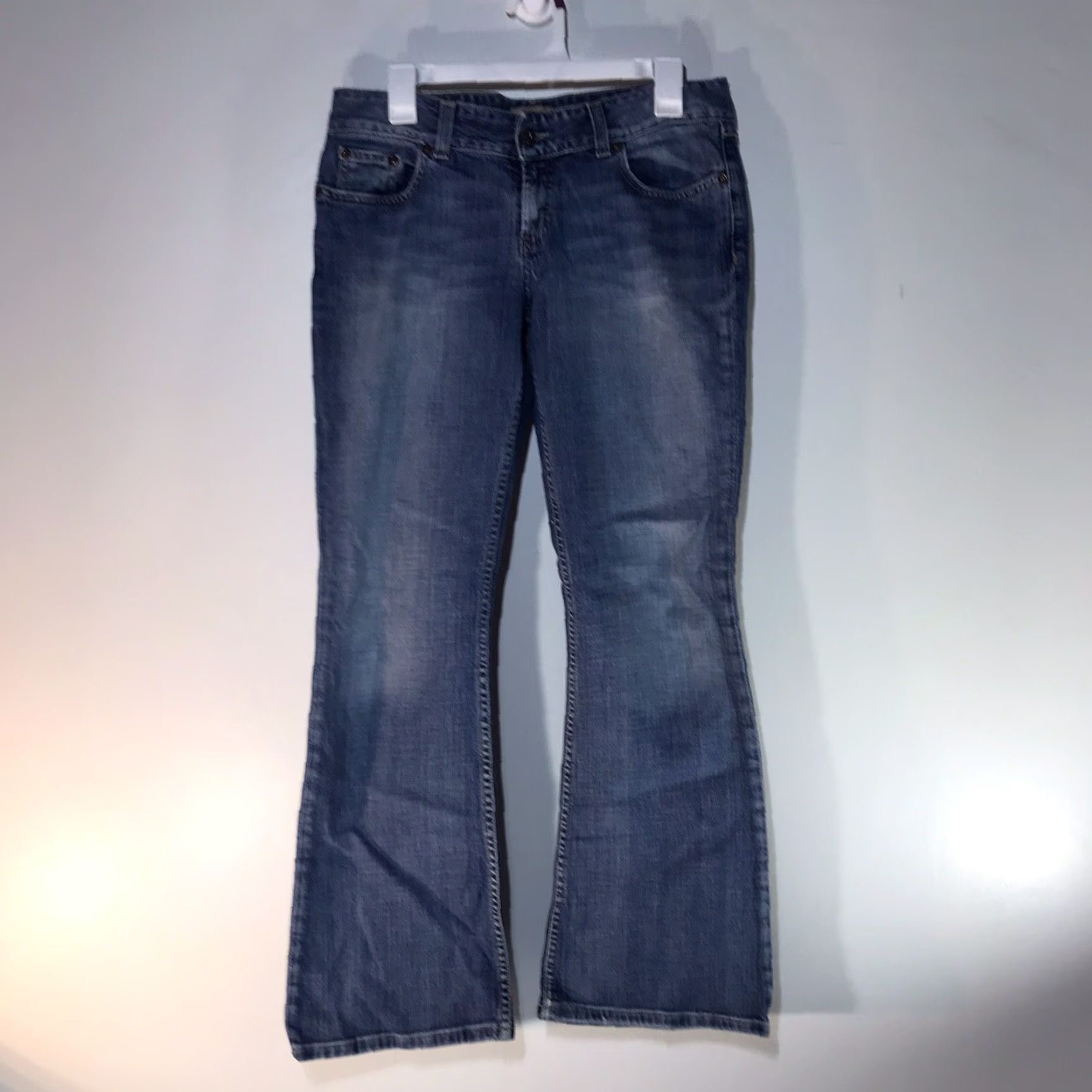Vintage VINTAGE Buckle Women's Jeans Wide Leg Low Rise Cotton Spandex 90s Retro Dark Faded Wash Size 30 Size 30" / US 8 / IT 44 - 2 Thumbnail
