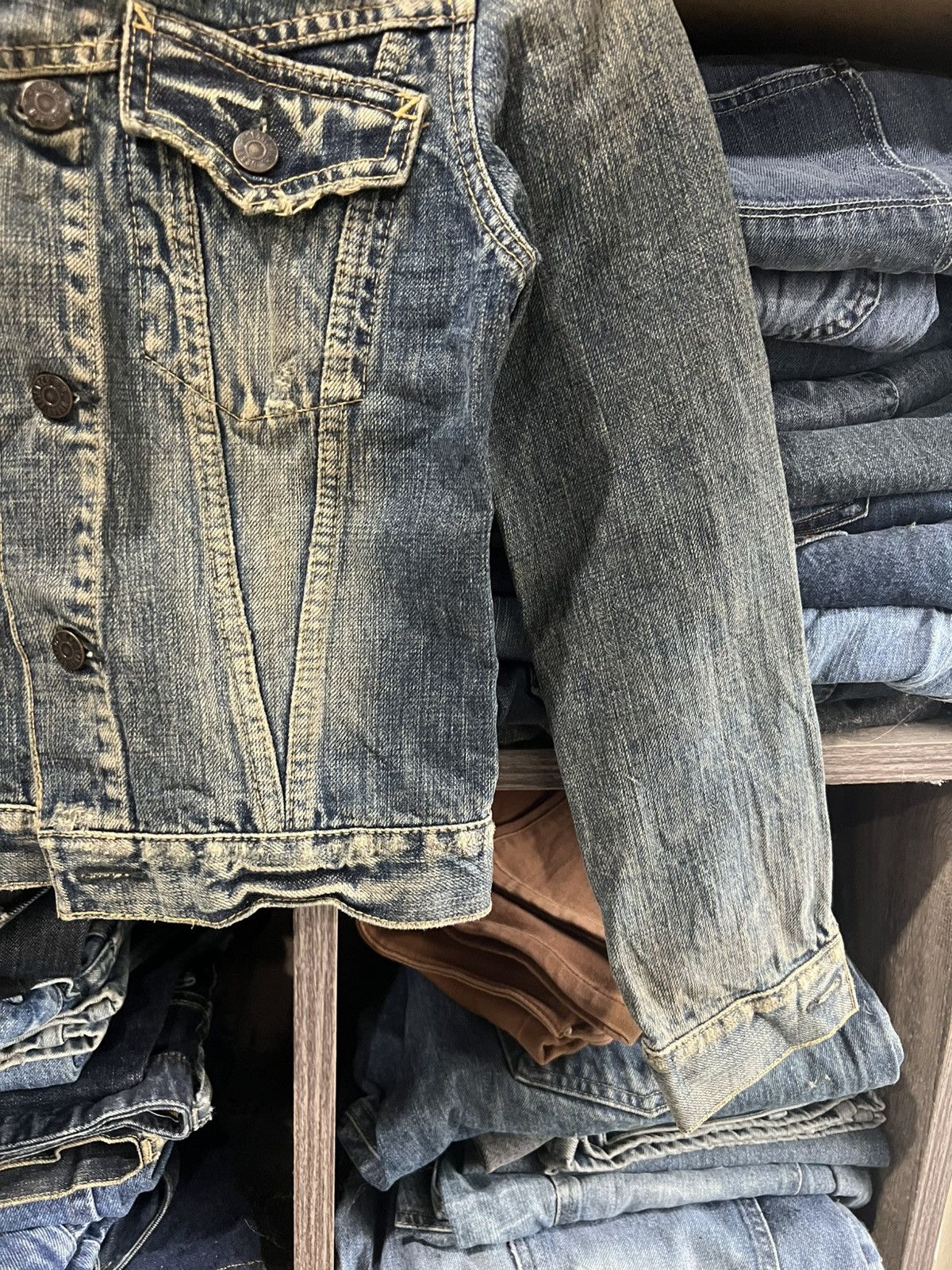 URBAN RESEARCH DOORS 🔥Urban Research Distressed Denim Jacket Size XS / US 0-2 / IT 36-38 - 7 Thumbnail