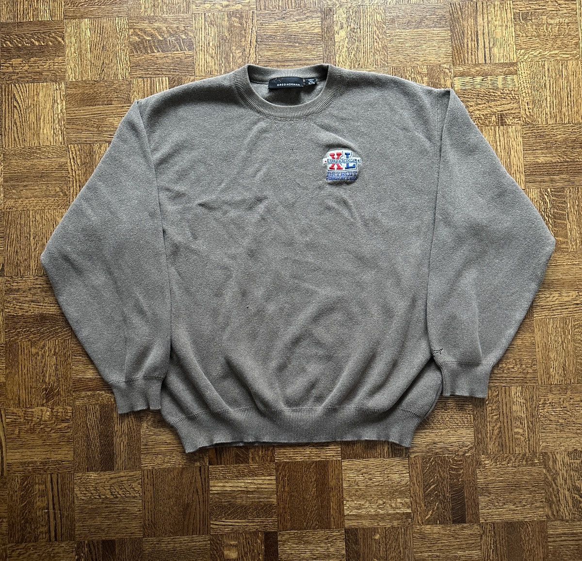 Greg Norman 2006 Super Bowl XL Detroit Knit Embroidered Crewneck Sweater Size US XL / EU 56 / 4 - 2 Thumbnail