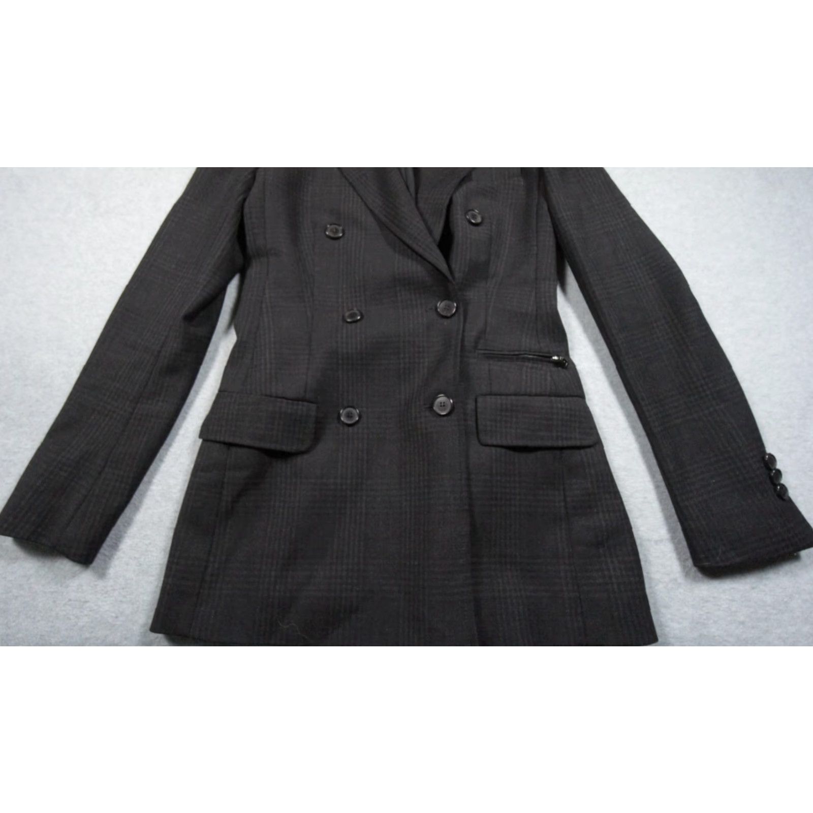 Bogner Bogner Blazer Womens 4 Black Double Breasted Jacket Wool Blend Casual Business Size S / US 4 / IT 40 - 3 Thumbnail