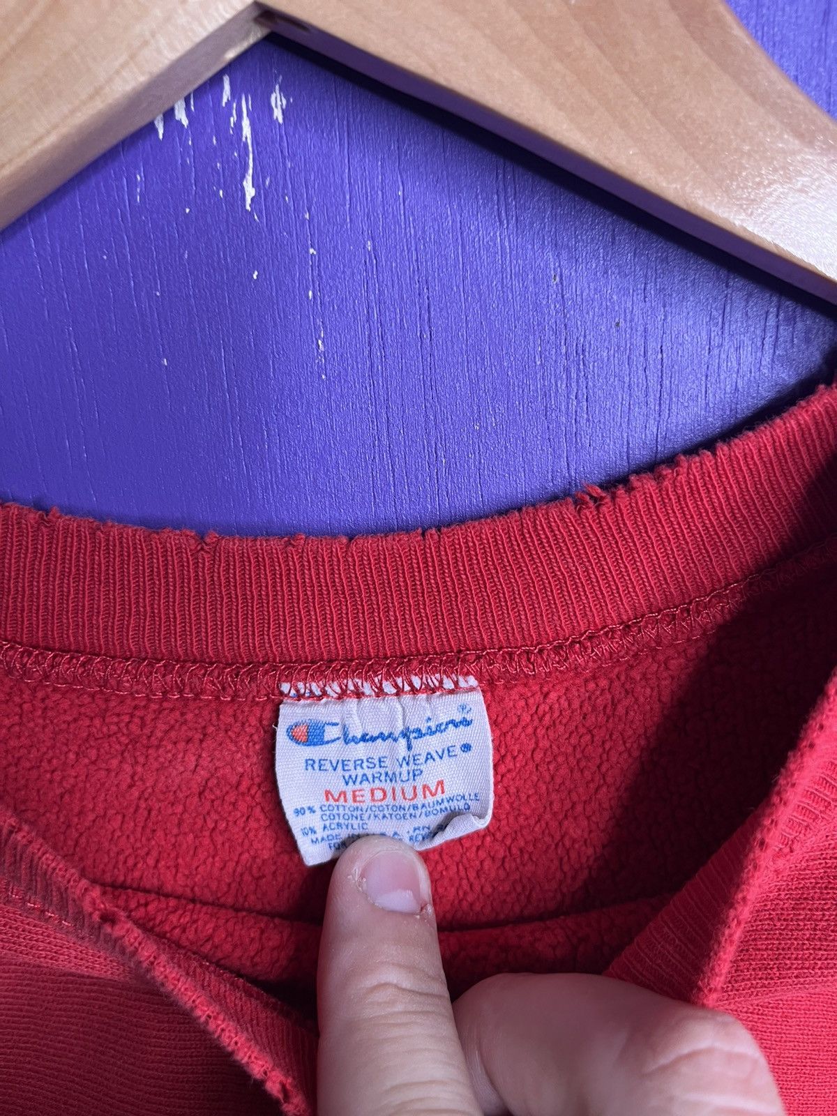 Champion × Vintage Vintage 80s Champion Simple logo reverse weave crewneck Size US M / EU 48-50 / 2 - 4 Thumbnail