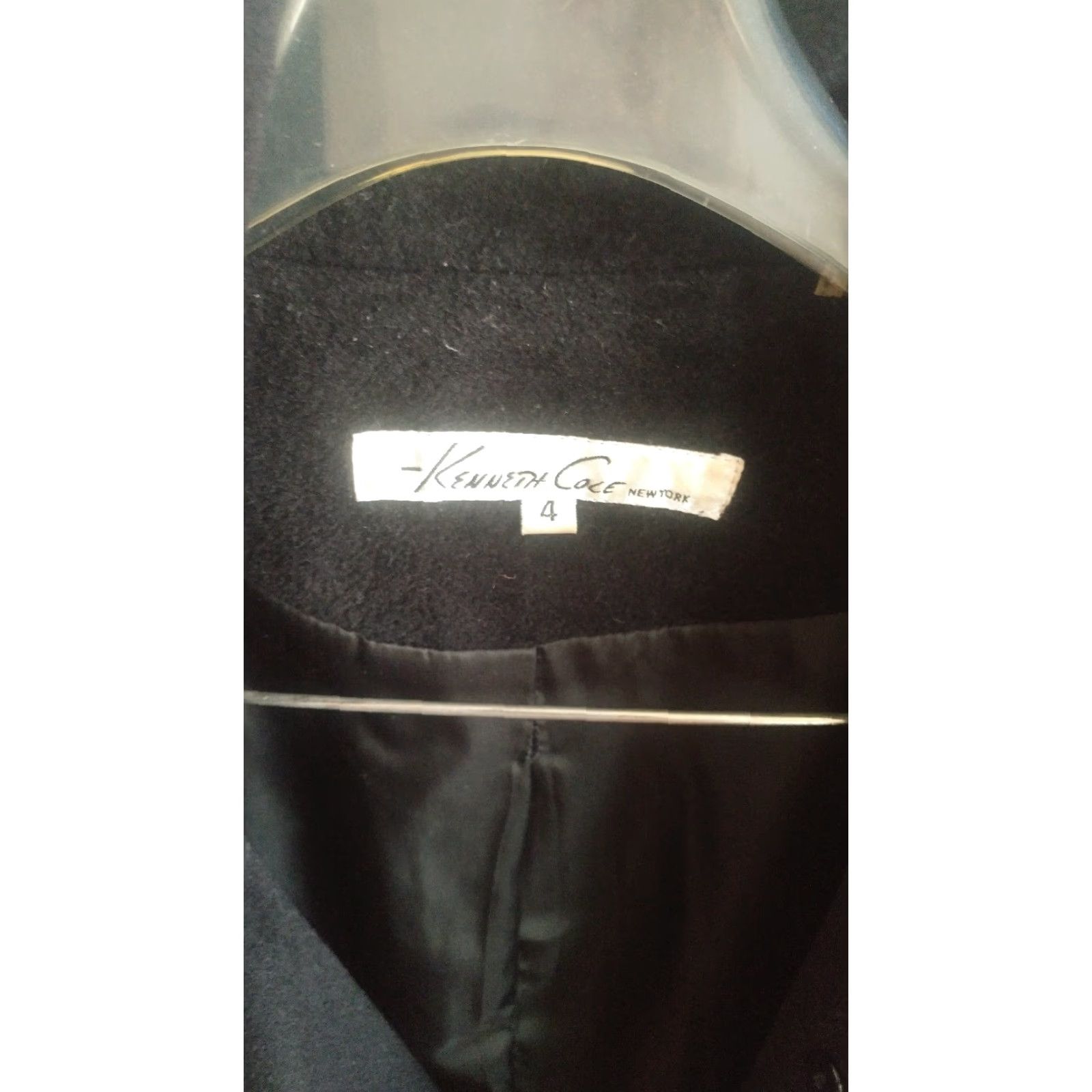 Kenneth Cole VINTAGE Kenneth Cole New York Womens Coat Pea Trench Wool Black Pockets Front DB Size 4 12 Womens Mens Girls Size XL / US 12-14 / IT 48-50 - 4 Thumbnail