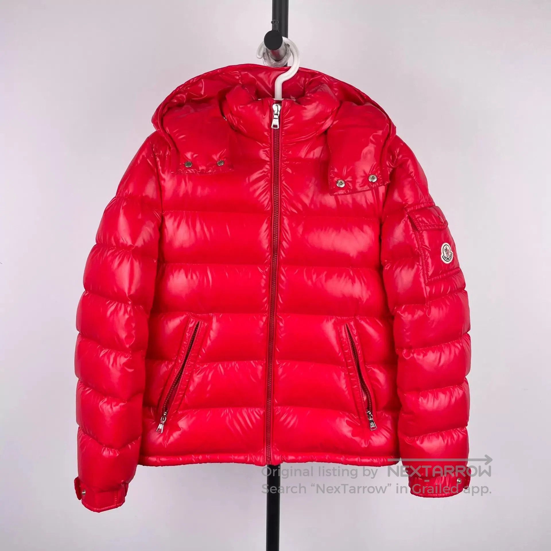 Moncler Maya Red Down Parka Detachable Hood 12y/, Women's (Size Xs)