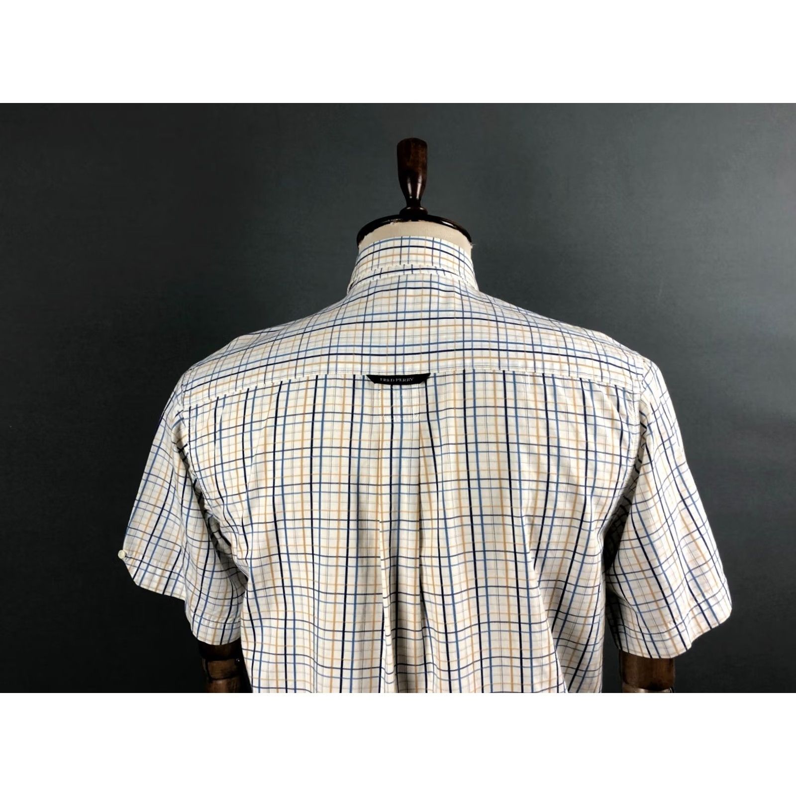 Fred Perry Fred Perry Men's Shirt Ivory Cotton Check Short Sleeve M Size US M / EU 48-50 / 2 - 4 Thumbnail