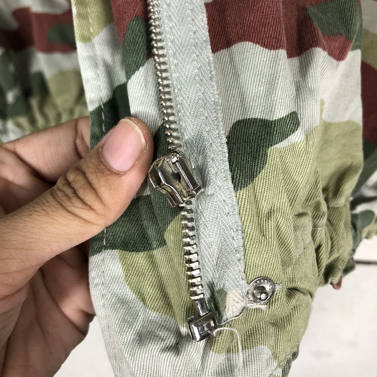 Japanese Brand 🔥Vintage Cropped Biker Jacket Trf Japan Camouflage Army Size US M / EU 48-50 / 2 - 16 Thumbnail
