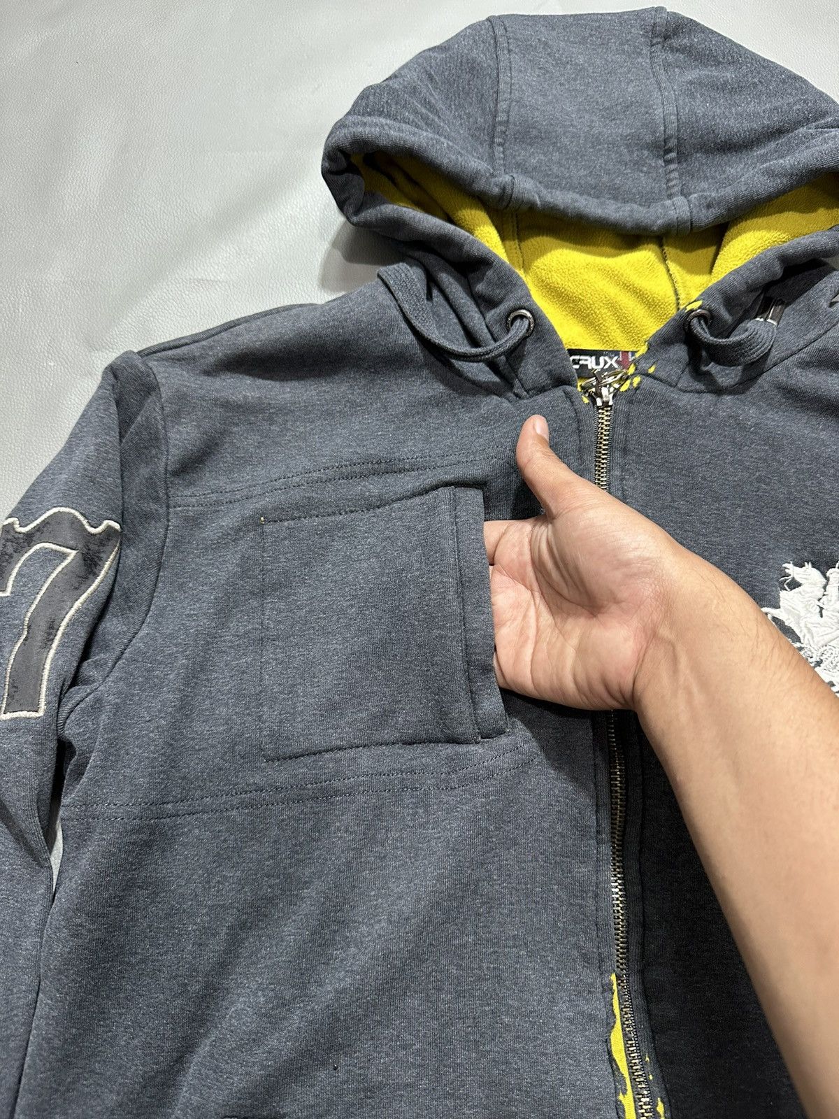 Beauty Beast DISTRESSED ZIP HOODIE NUMBER 7 BALENCIAGA RAF SIMONS STYLE Size US M / EU 48-50 / 2 - 5 Thumbnail