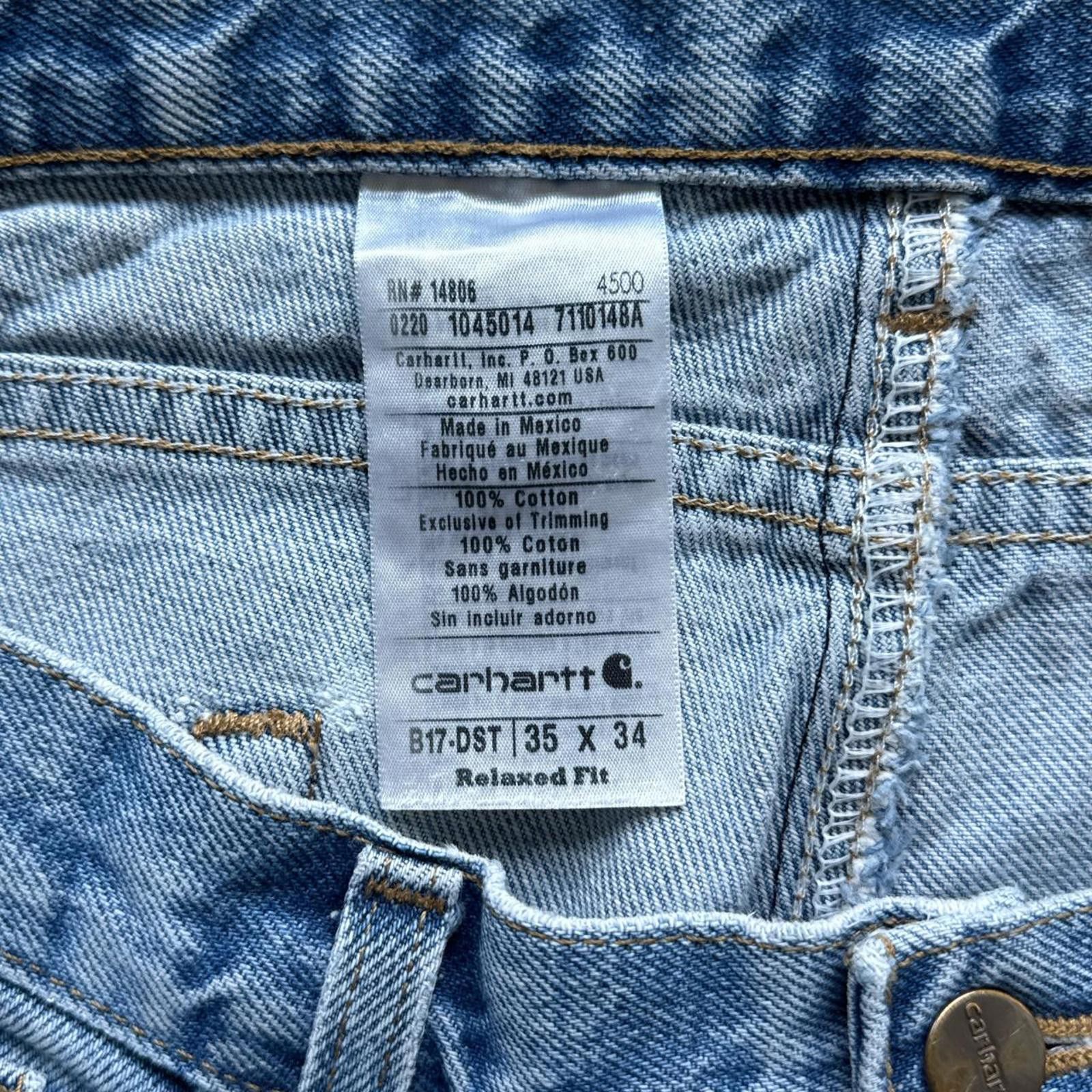 Carhartt Light wash Carhartt denim jeans Size US 35 - 8 Thumbnail