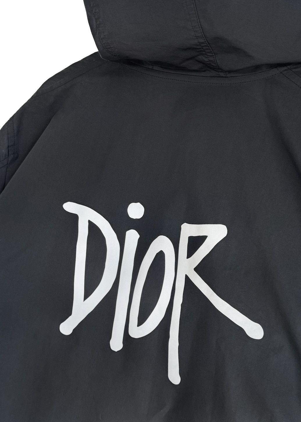 Dior × Stussy Dior Shaw Stussy Logo Print Black Parka Jacket Size US XS / EU 42 / 0 - 5 Thumbnail