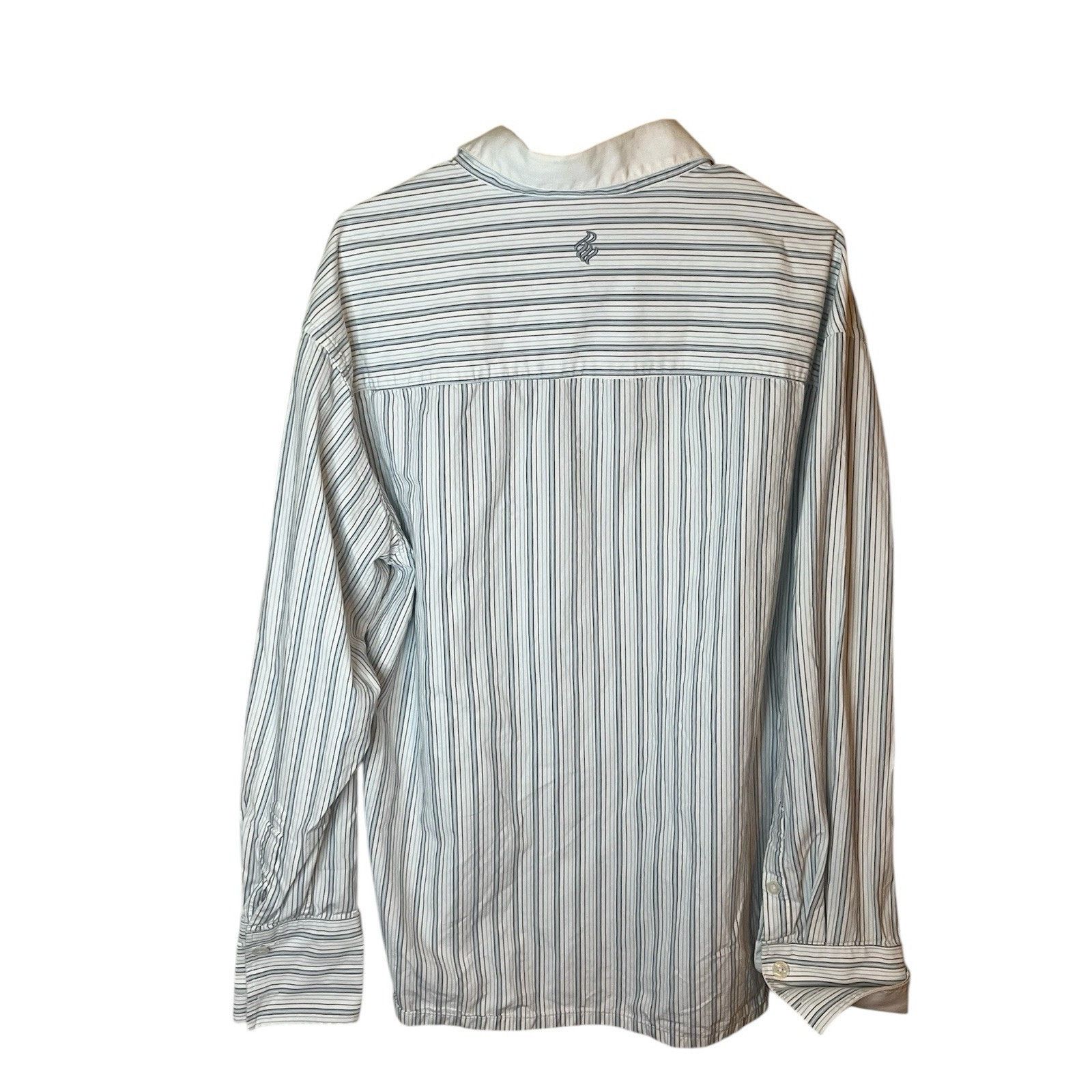 Rocawear Rocawear Mens Large White Blue Gray Button Down Shirt Size US L / EU 52-54 / 3 - 7 Thumbnail