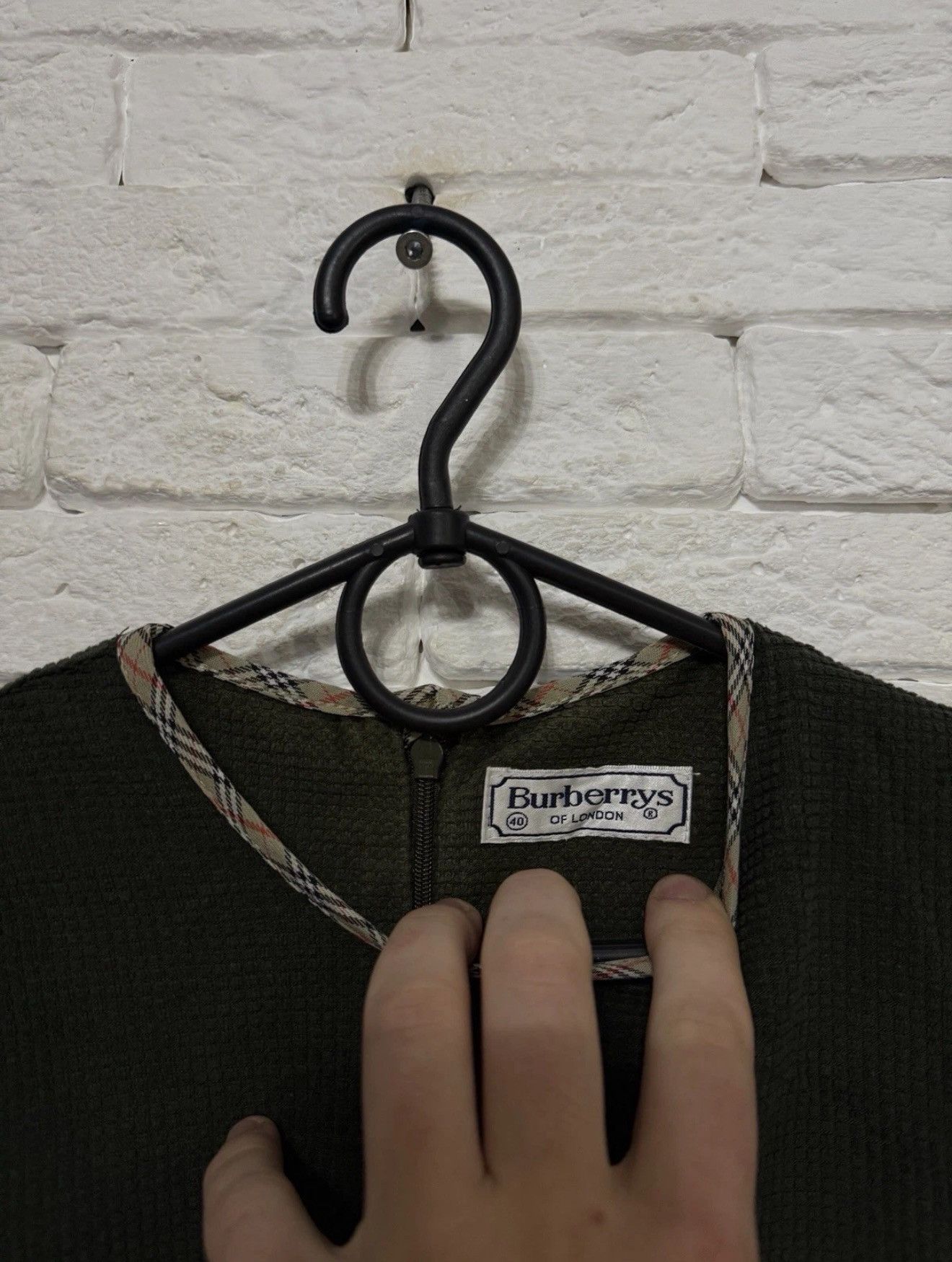 Burberry Vintage Burberrys of London Waffle Texture Maxi Dress Sz M Size M / US 6-8 / IT 42-44 - 4 Thumbnail