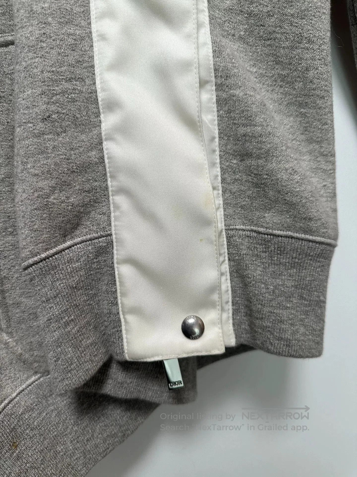 Sacai Dior Sacai Grey Logo Patch Sweatshirt. Size US M / EU 48-50 / 2 - 7 Thumbnail