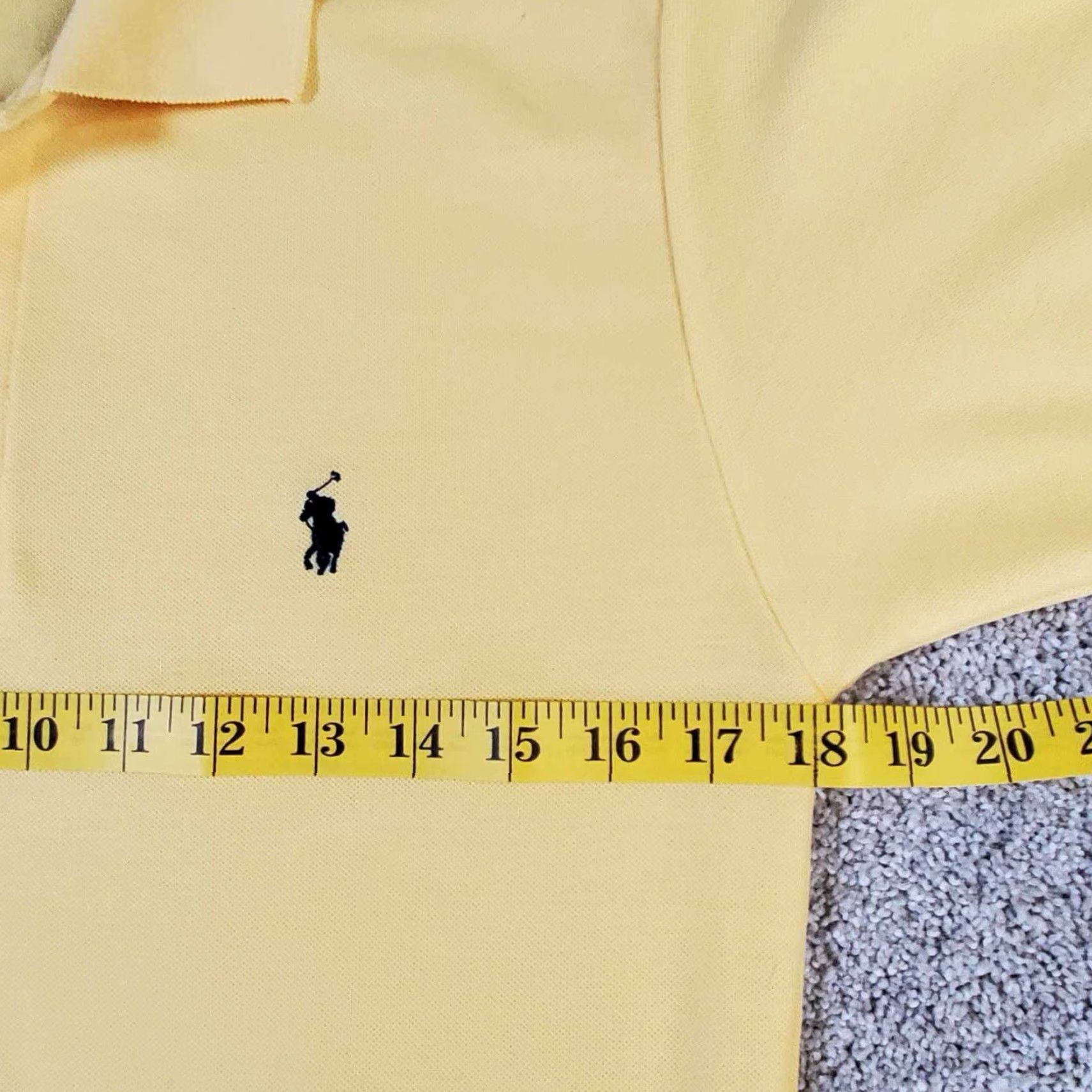 Ralph Lauren VINTAGE Ralph Lauren Polo Shirt Mens M Yellow Solid RL Pony Logo Button Polo Shirt Size US M / EU 48-50 / 2 - 6 Thumbnail