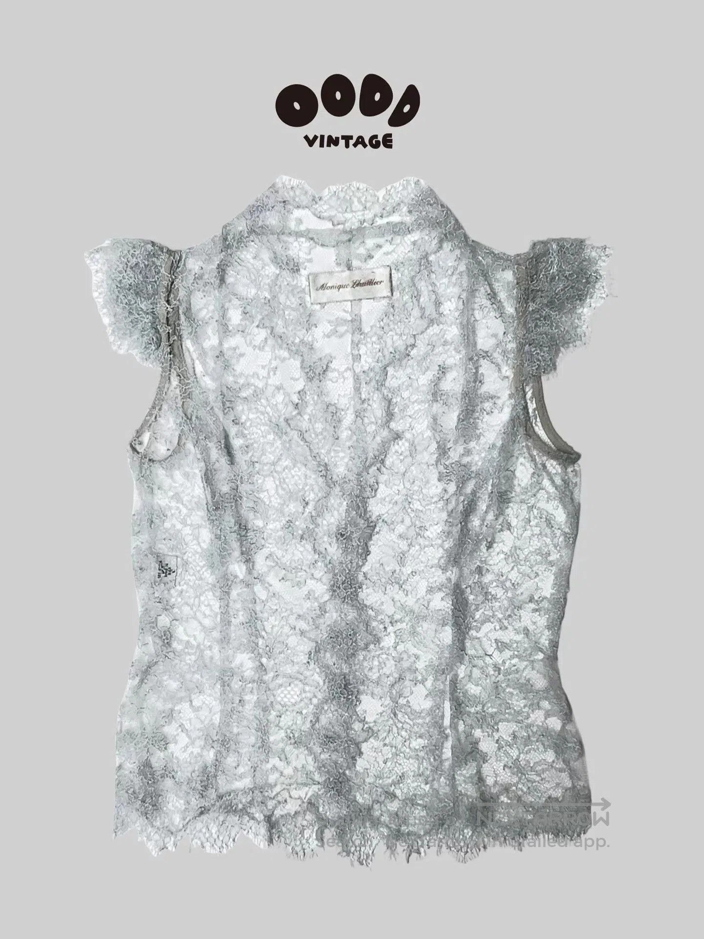 Monique Lhuillier White Lace Fringe Vest Top. Size S / US 4 / IT 40 - 1 Thumbnail