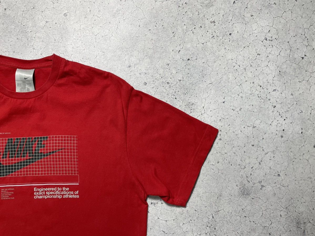 Nike × Vintage Vintage Nike Big Swoosh T- Shirt Y2K Drill Size US XXL / EU 58 / 5 - 3 Thumbnail