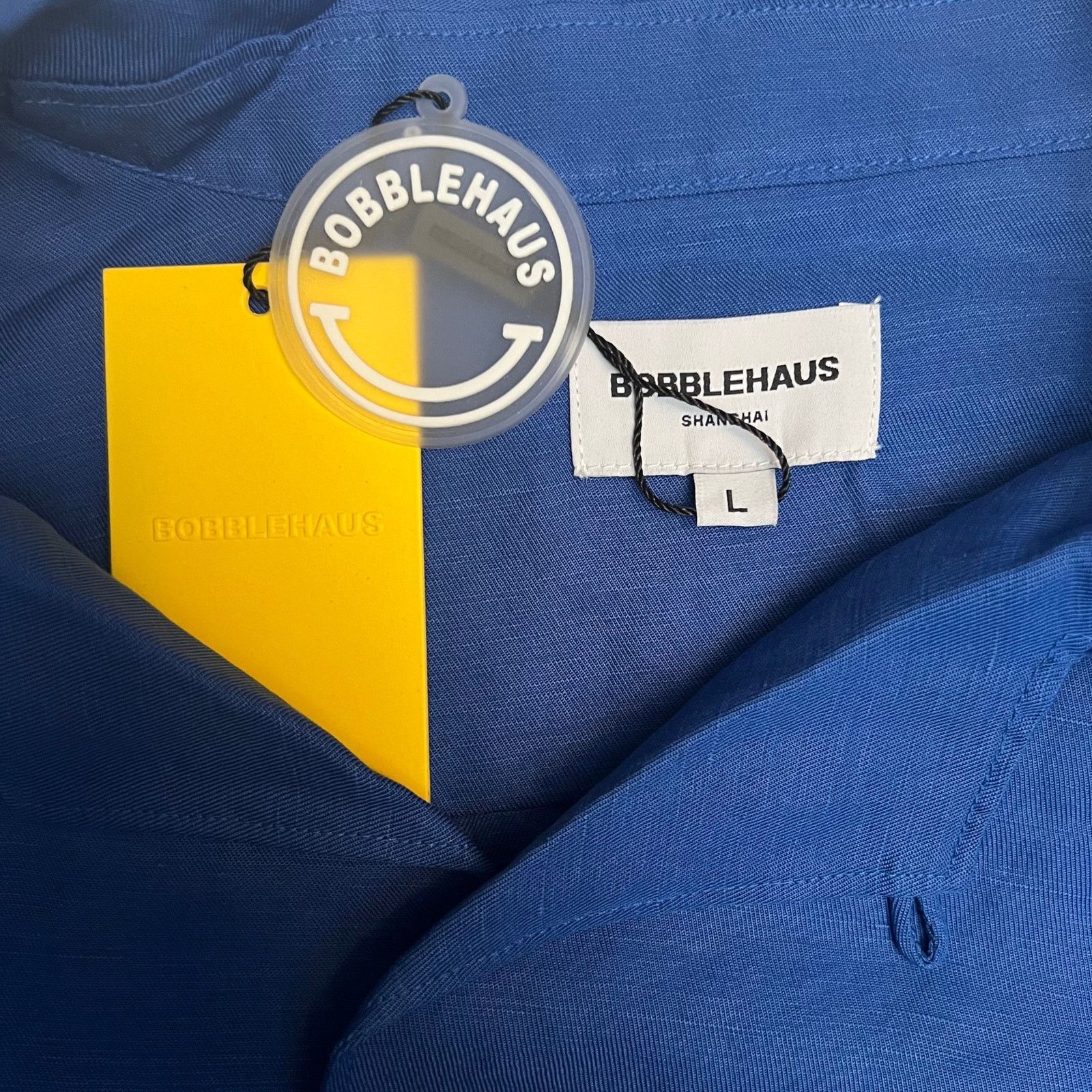 Other BOBBLEHAUS Royal Blue Oversized Button Up Shirt Unisex Size US L / EU 52-54 / 3 - 9 Thumbnail