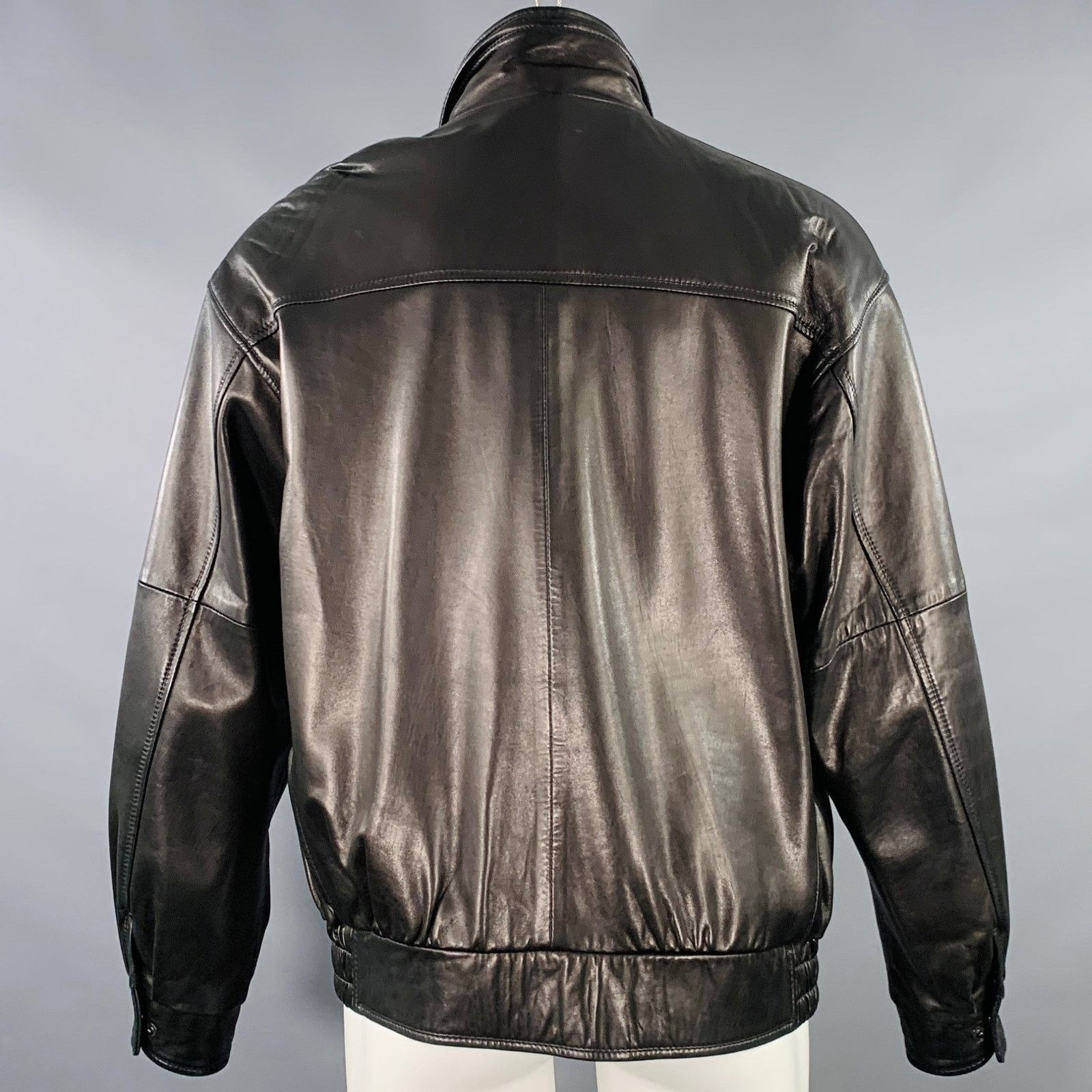 Other REMY LEATHER 40 Black Leather Zip Buttons Blouson Jacket Size US XXL / EU 58 / 5 - 4 Thumbnail