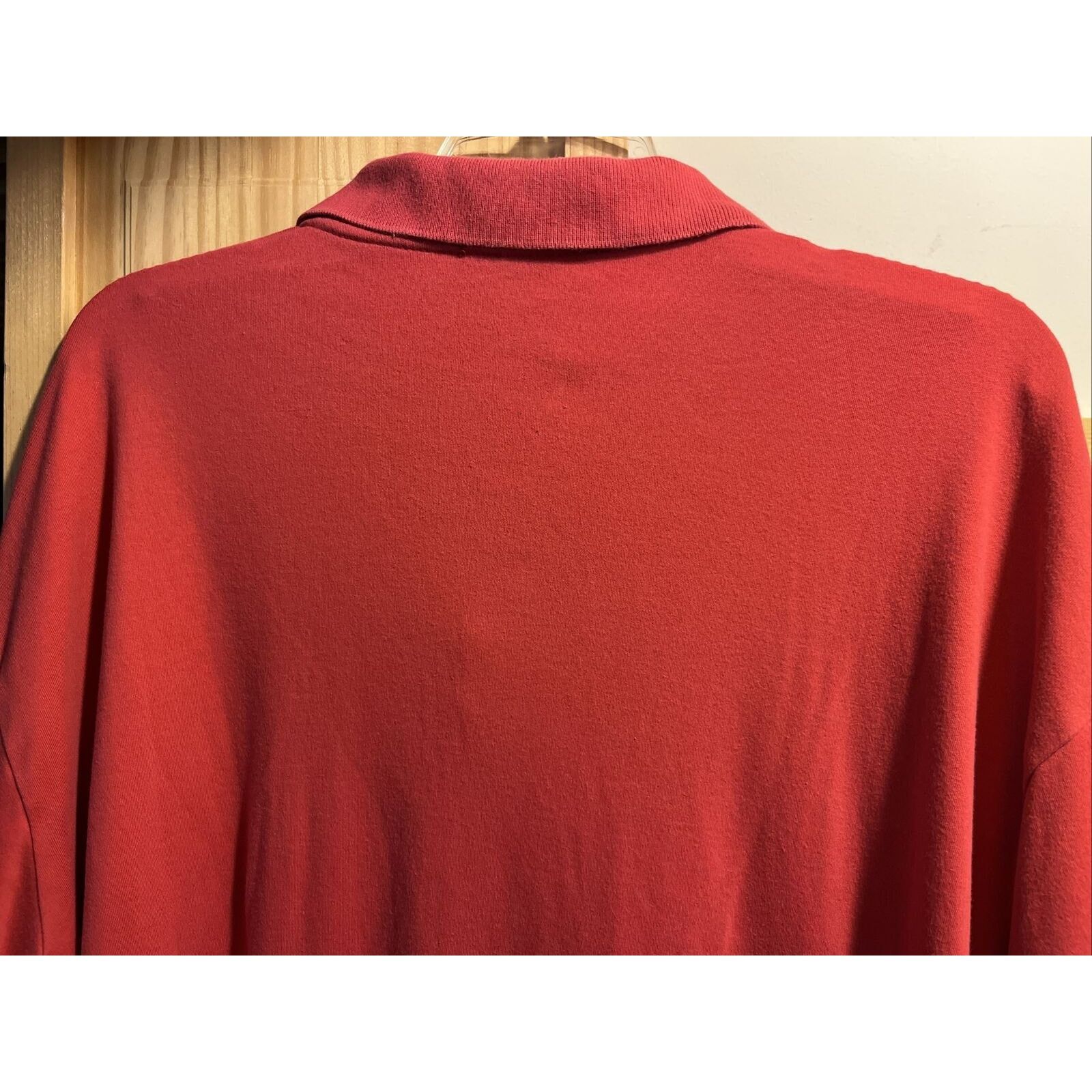 Polo Ralph Lauren Polo Ralph Lauren Men XXLT Red 1/4 Button Cotton Polo Shirt Size US XXL / EU 58 / 5 - 12 Thumbnail