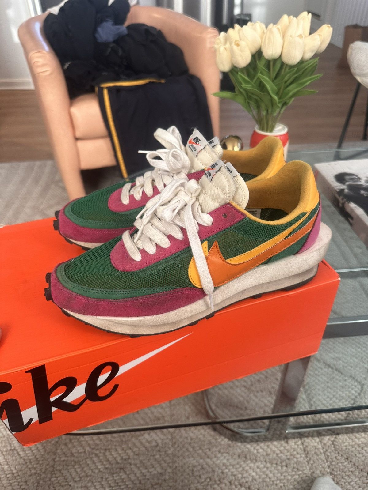 Nike 2019 sacai x Nike LDWaffle 'Pine Green' Size 10 Size US 10 / EU 43 - 3 Thumbnail